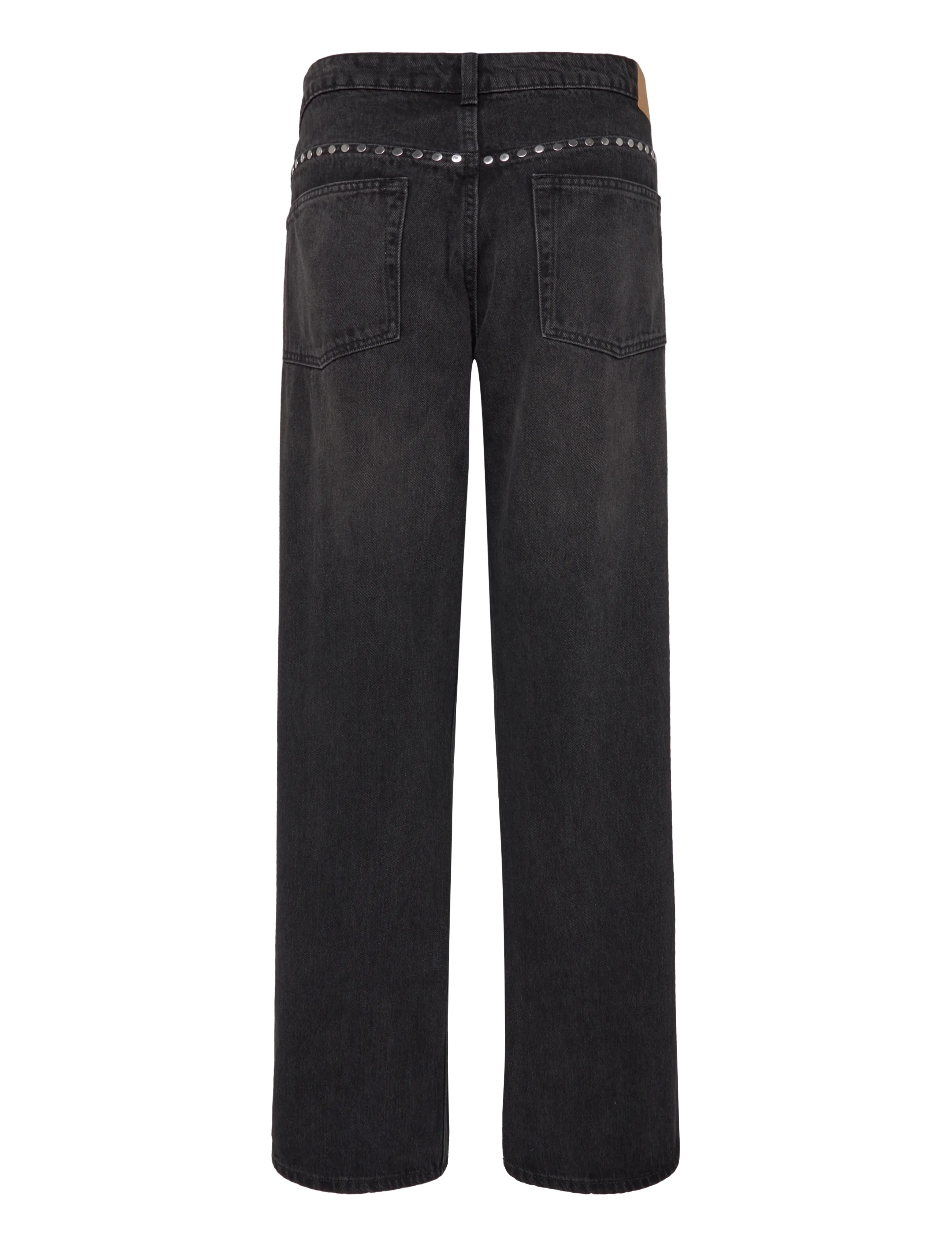 Monki - Imoo Straight Studded Jeans - gerade jeans - washed black - 1