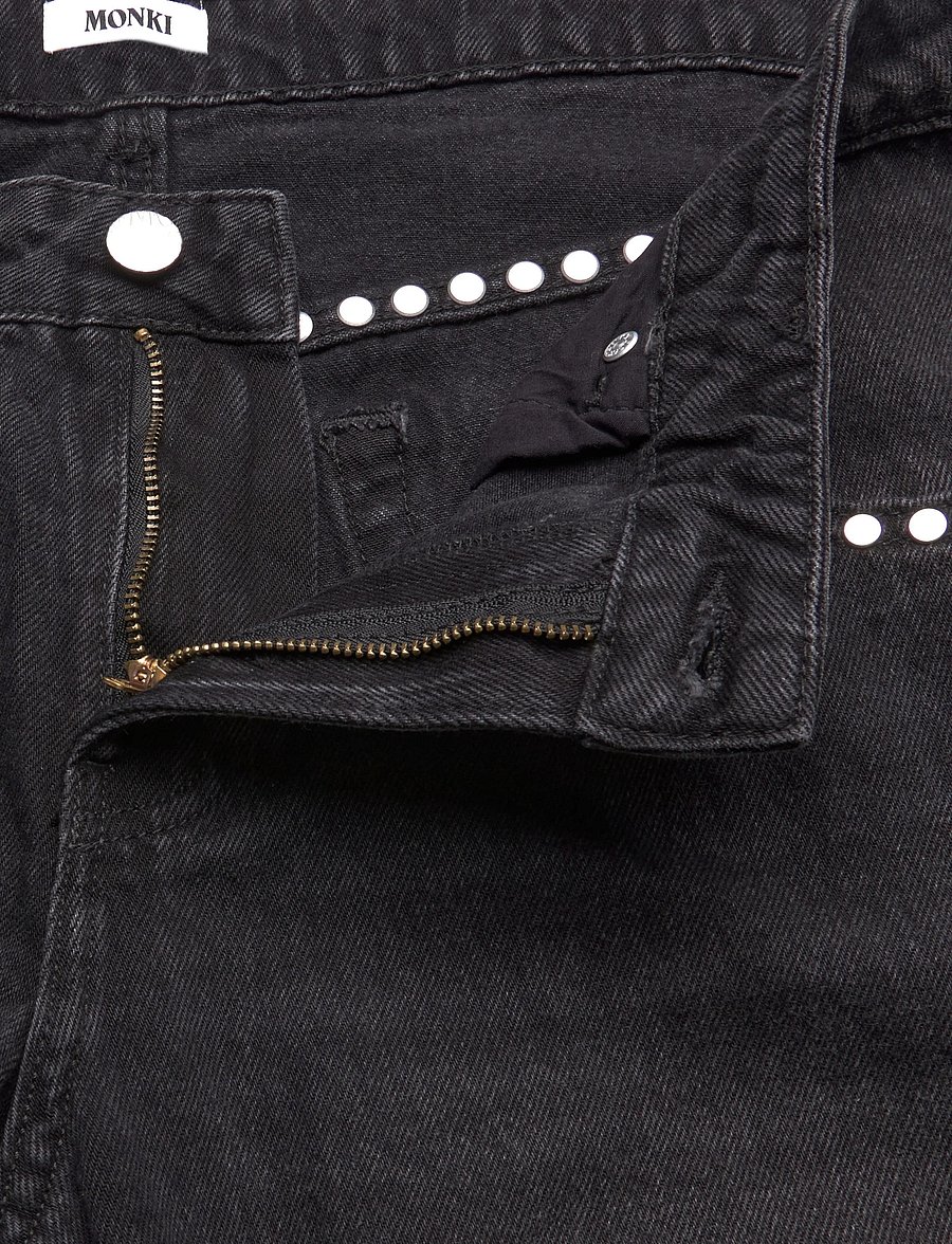 Monki - Imoo Straight Studded Jeans - gerade jeans - washed black - 3