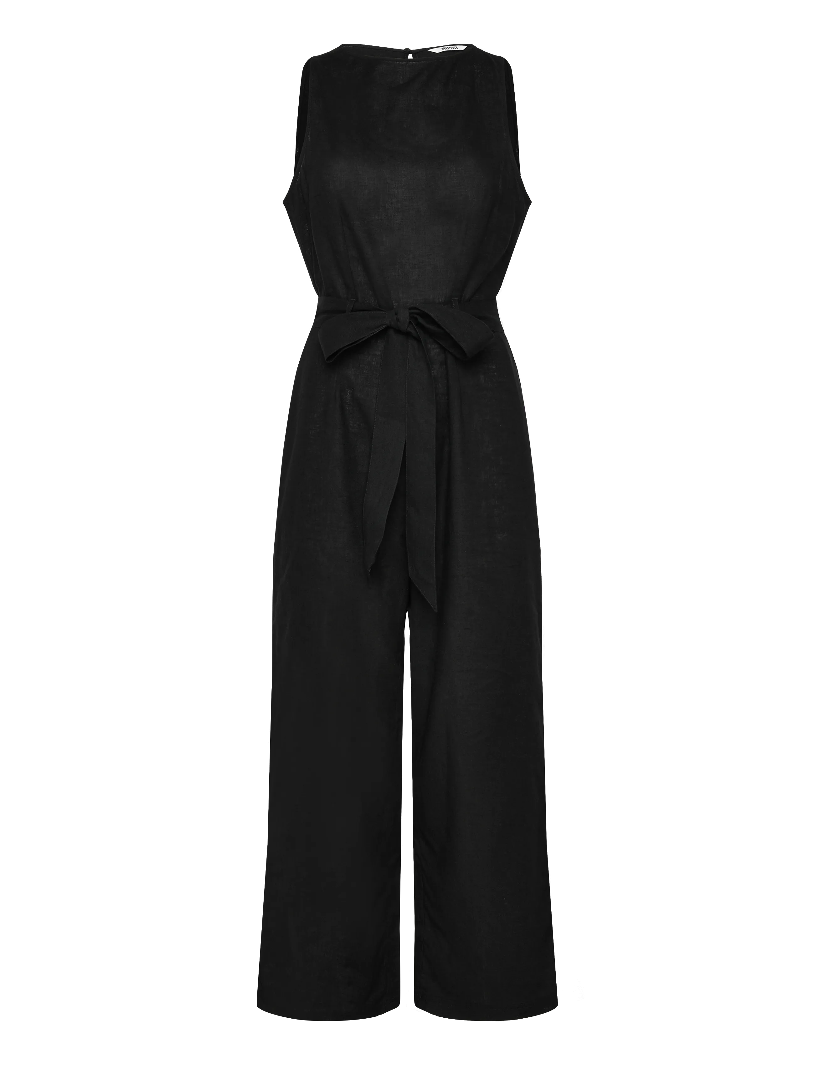 Monki Linen jumpsuit - Jumpsuits - BLACK DARK / black