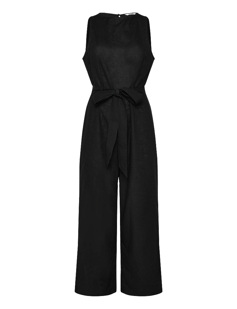 Monki - Linen jumpsuit - modetrender - black dark - 0