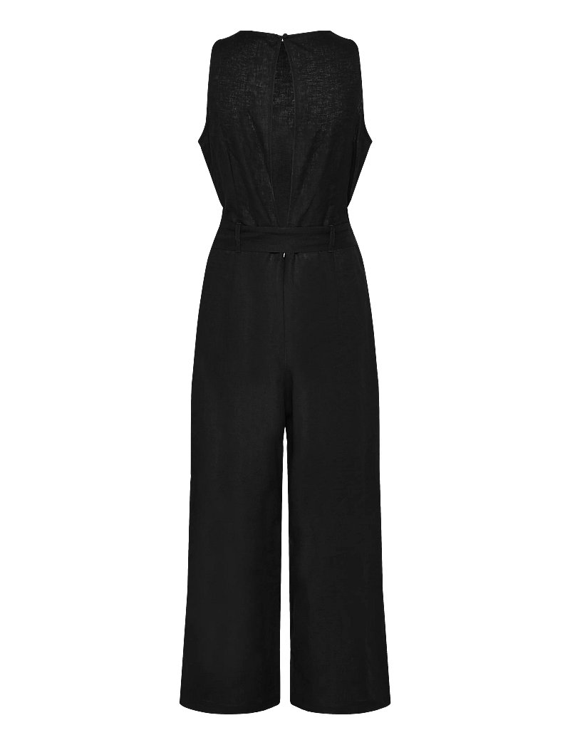 Monki - Linen jumpsuit - modetrender - black dark - 1