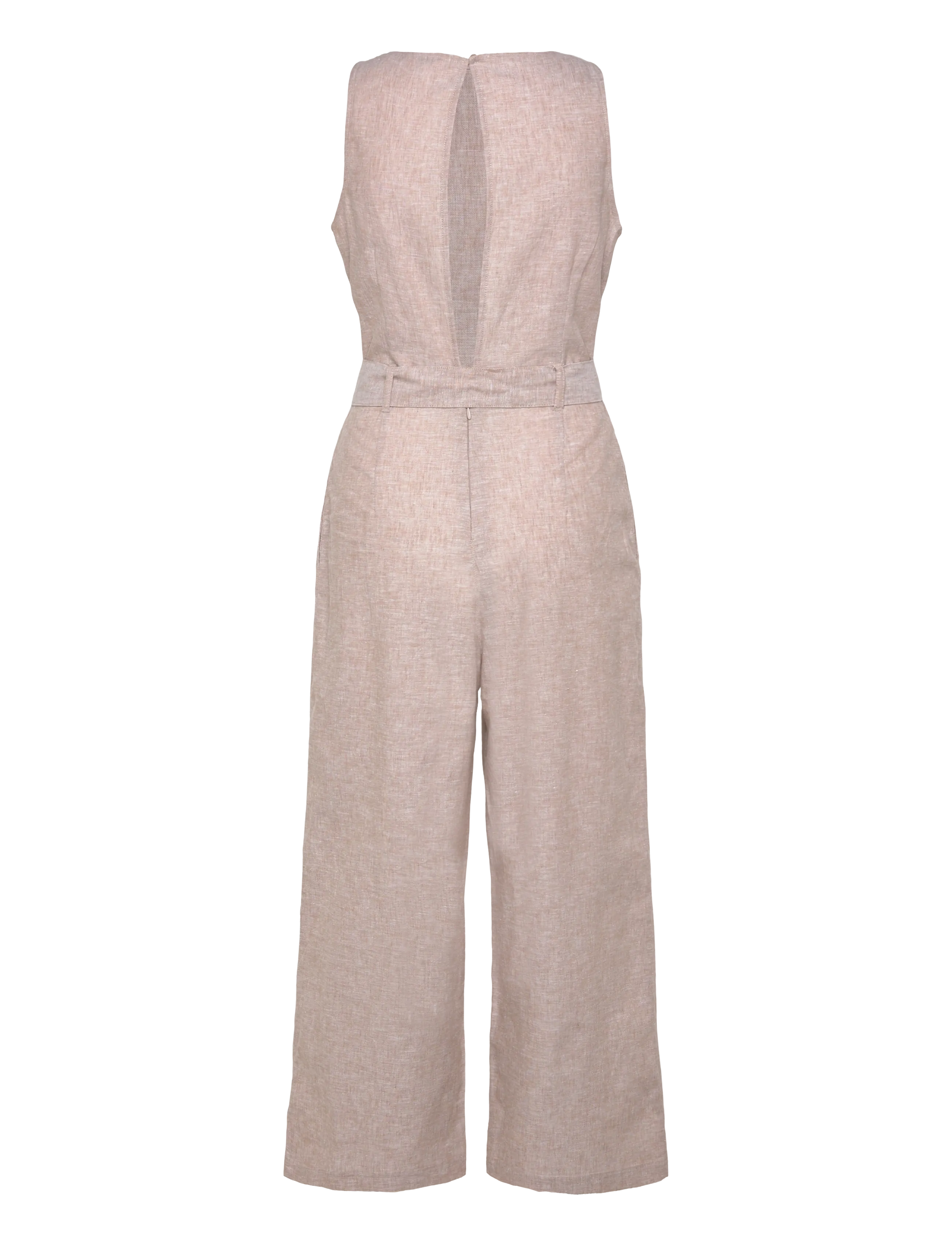Monki - Linen jumpsuit - motetrender - mole dusty light - 1