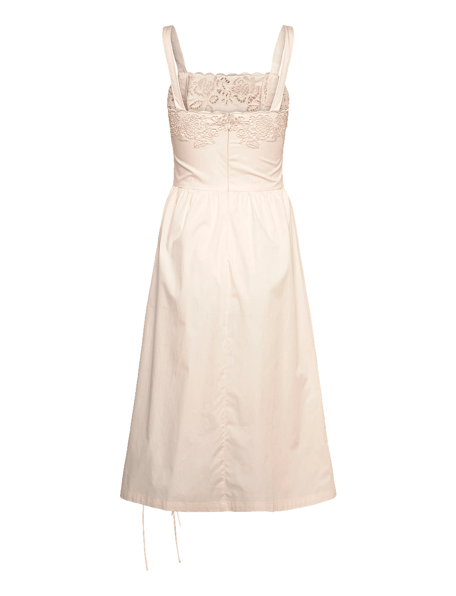 Monki - Broderi anglais dress - kesämekot - white light - 2