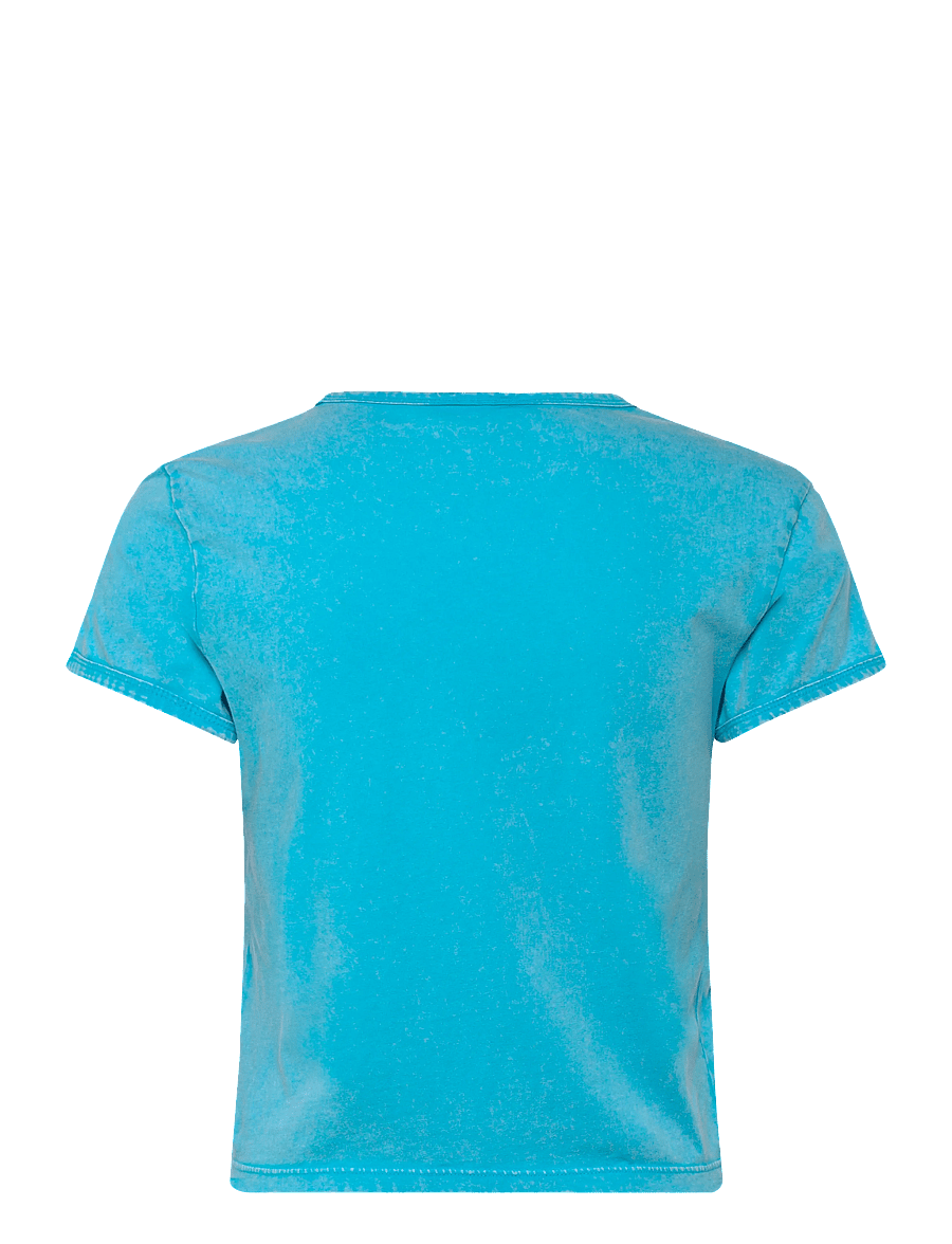 Monki - Printed Mini T-shirt - t-shirts - turquoise bright - 1