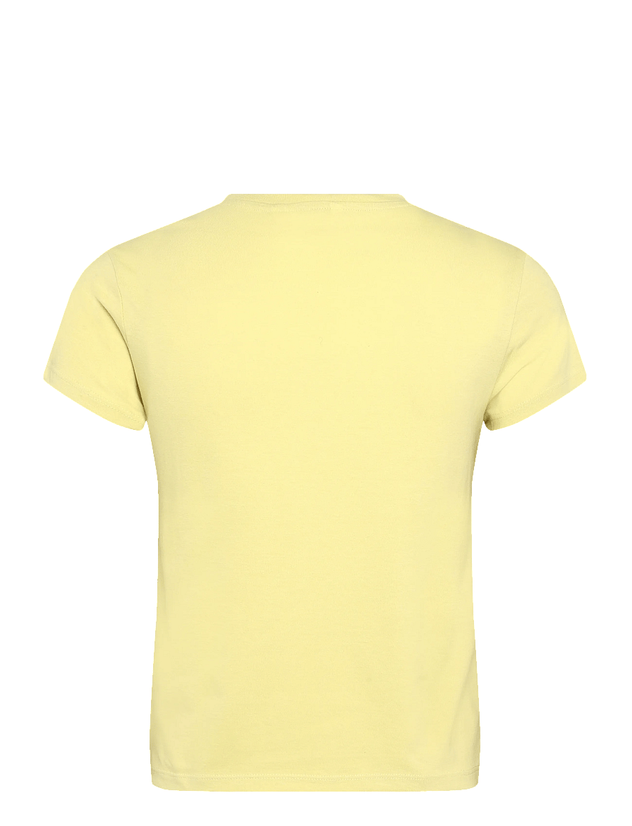 Monki - PRINTED BABY TEE - t-shirts - yellow dusty light - 1