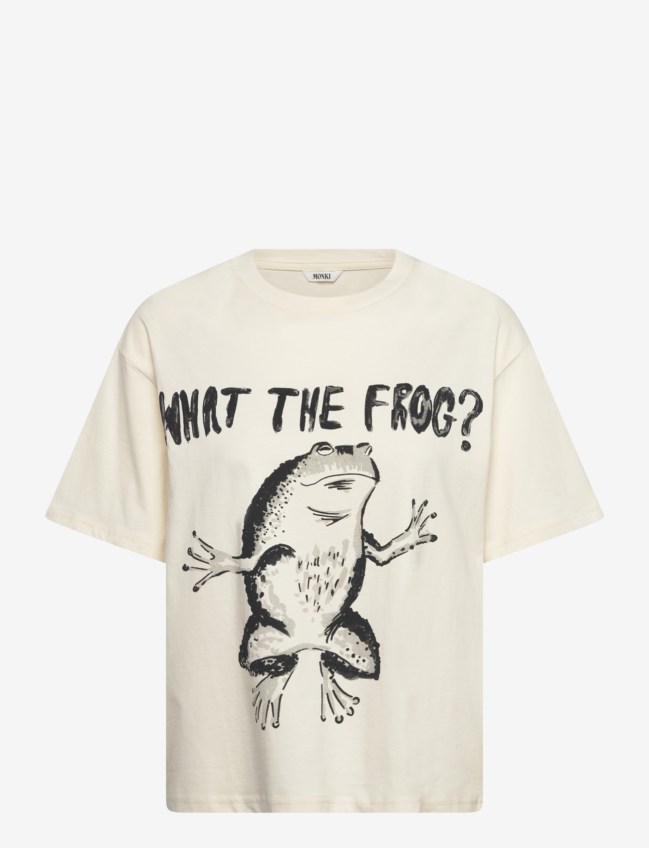 Monki - Printed Boxy T-shirt - t-shirts - white dusty light - 0
