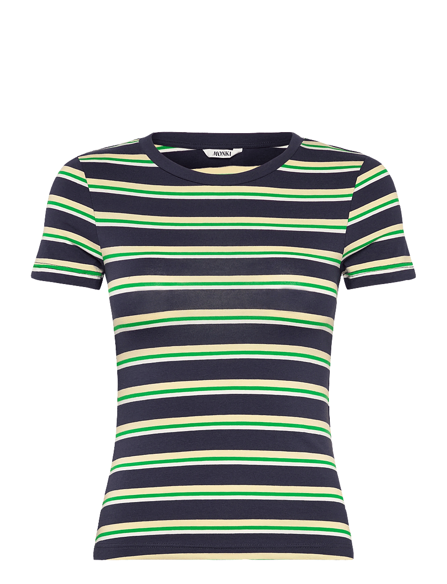 Monki - Tight Mini T-shirt - t-shirts - blue dark - 0