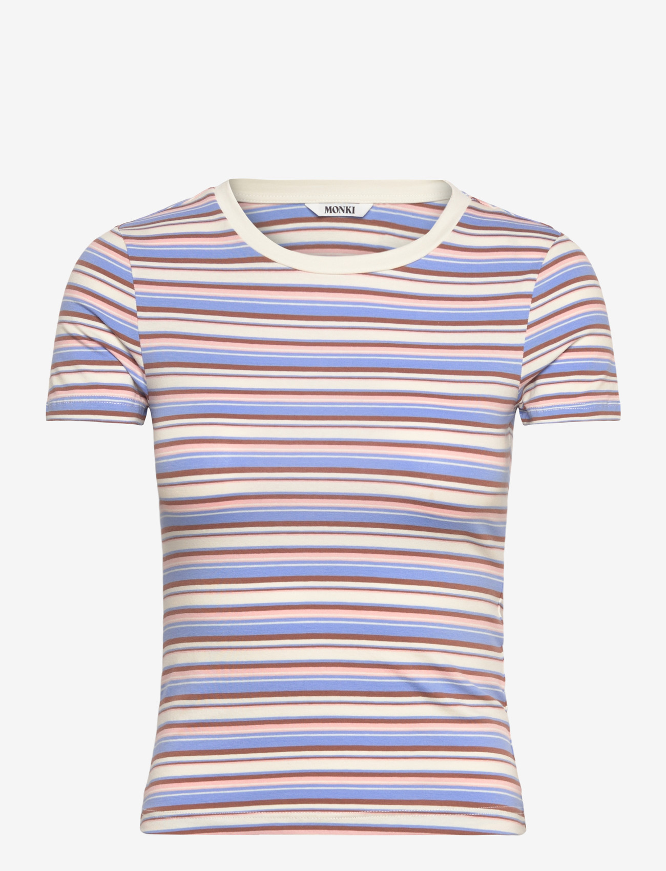 Monki - Tight Mini T-shirt - t-shirts - blue medium - 0