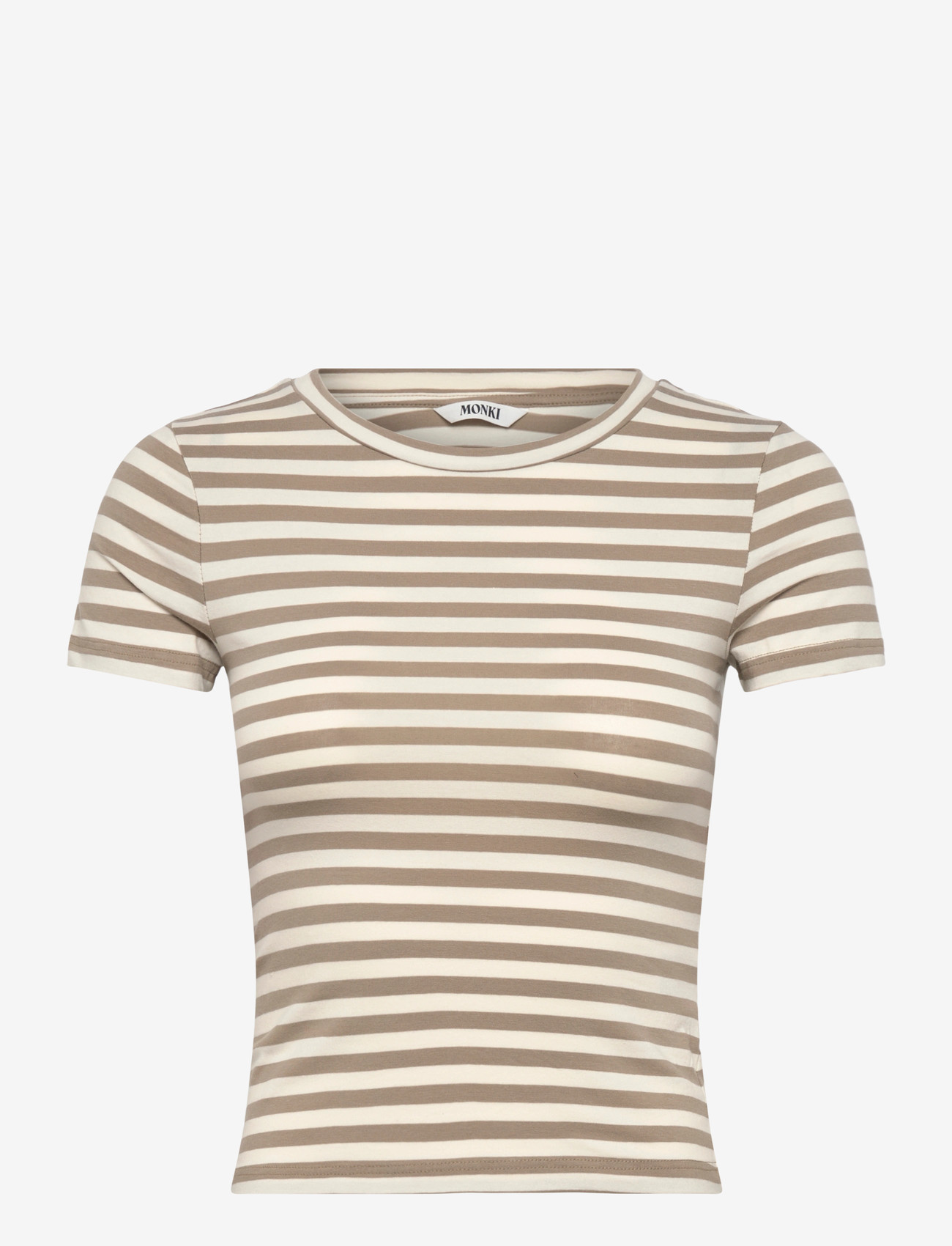 Monki - Tight Mini T-shirt - t-shirts - khaki green dusty light - 0