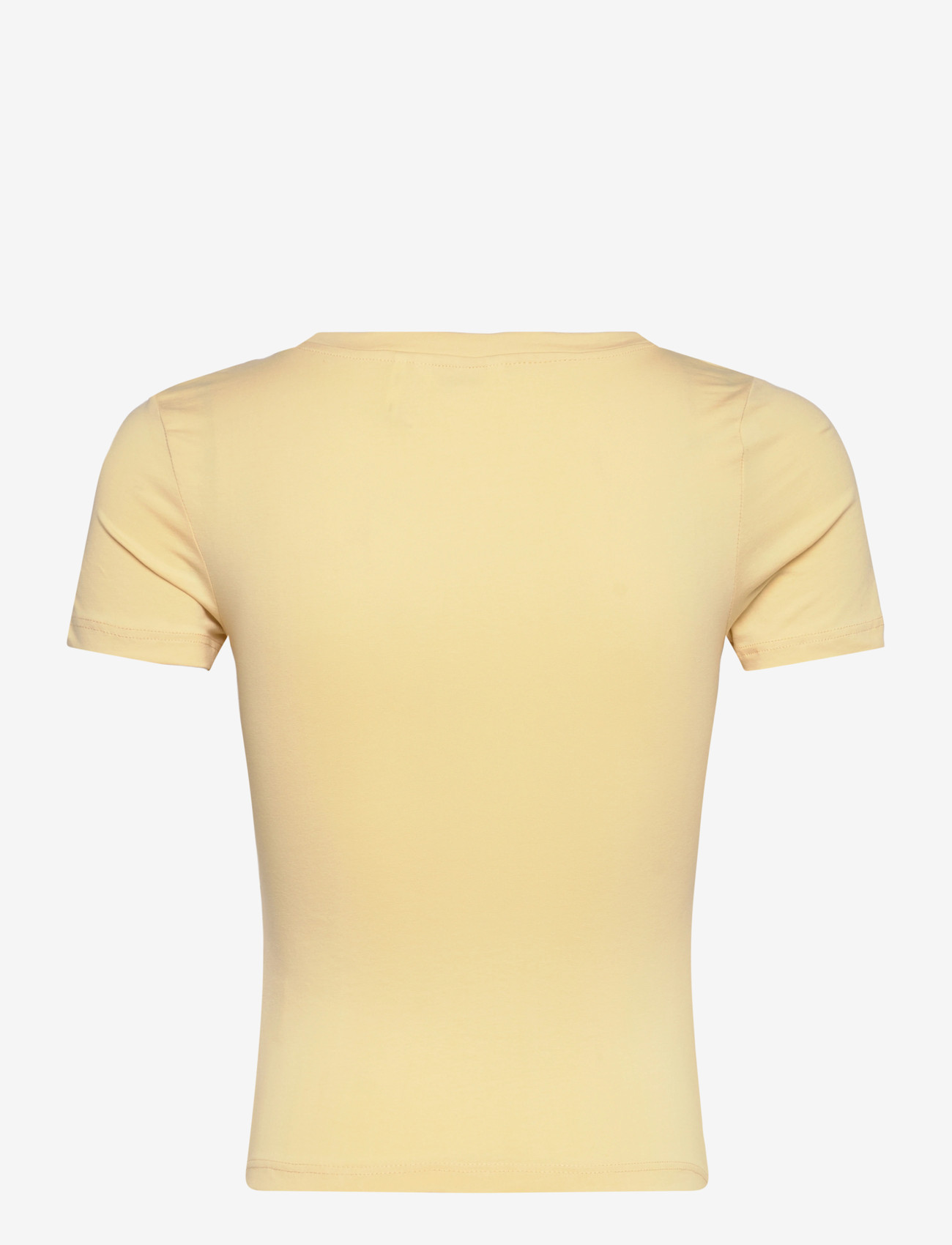 Monki - Tight Mini T-shirt - crop tops - yellow light - 1