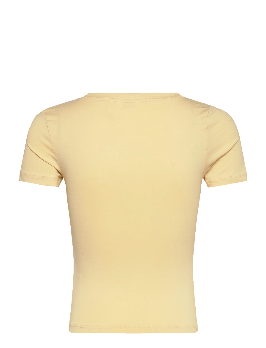 Monki - Tight Mini T-shirt - t-shirts - yellow light - 1