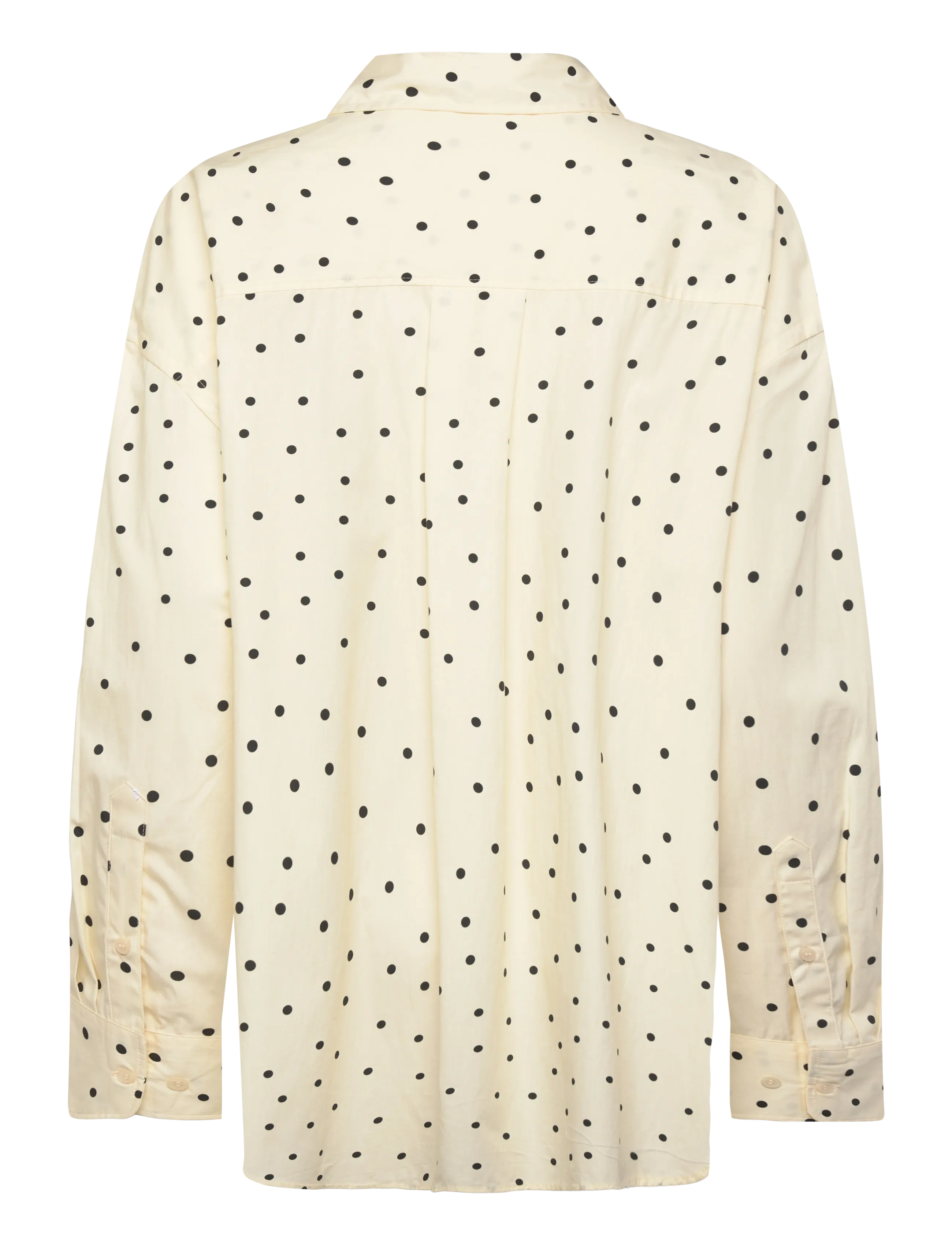 Monki - Oversized cotton shirt - långärmade skjortor - yellow dusty light - 1
