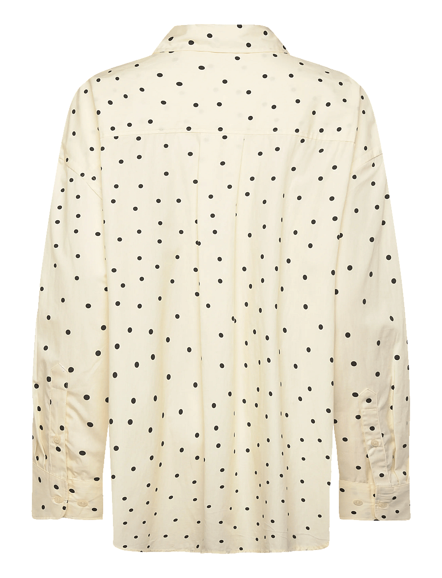 Monki - Oversized cotton shirt - langærmede skjorter - yellow dusty light - 1