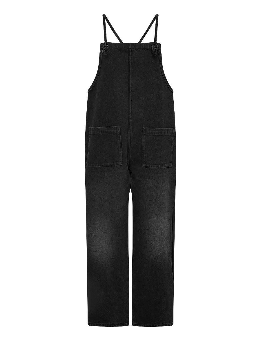 Monki - Twill dungaree - mode trends - denim black dark - 0