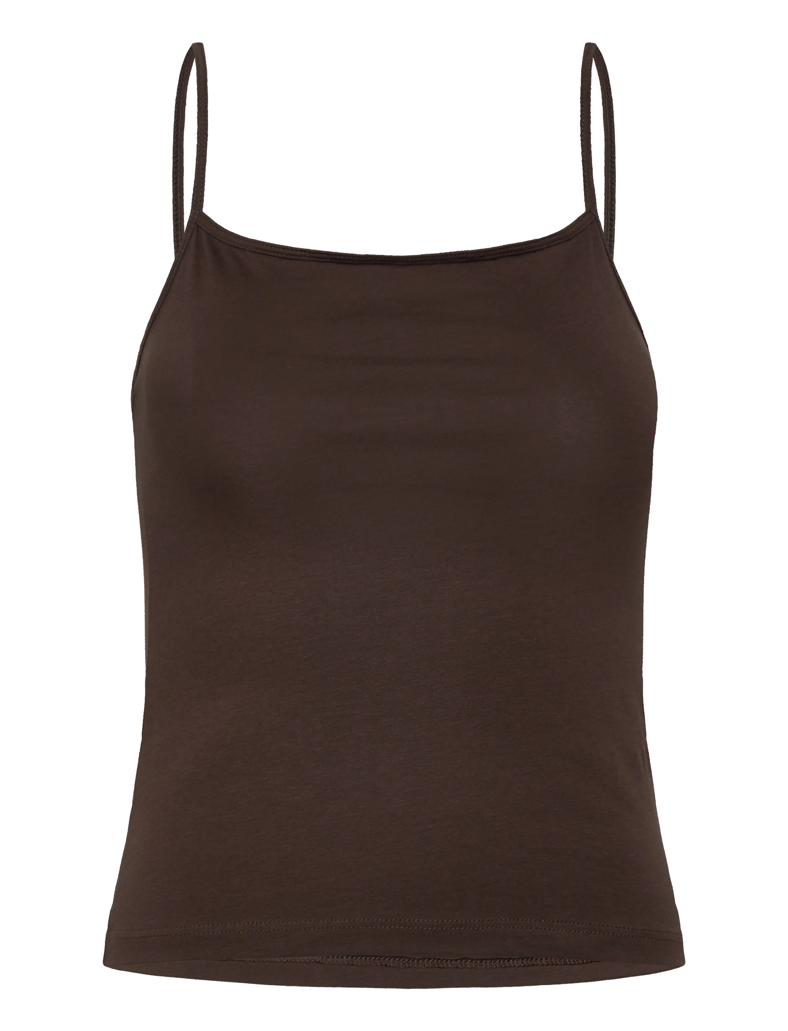 Monki Squared strap top - Populärt just nu - BROWN DARK / brown