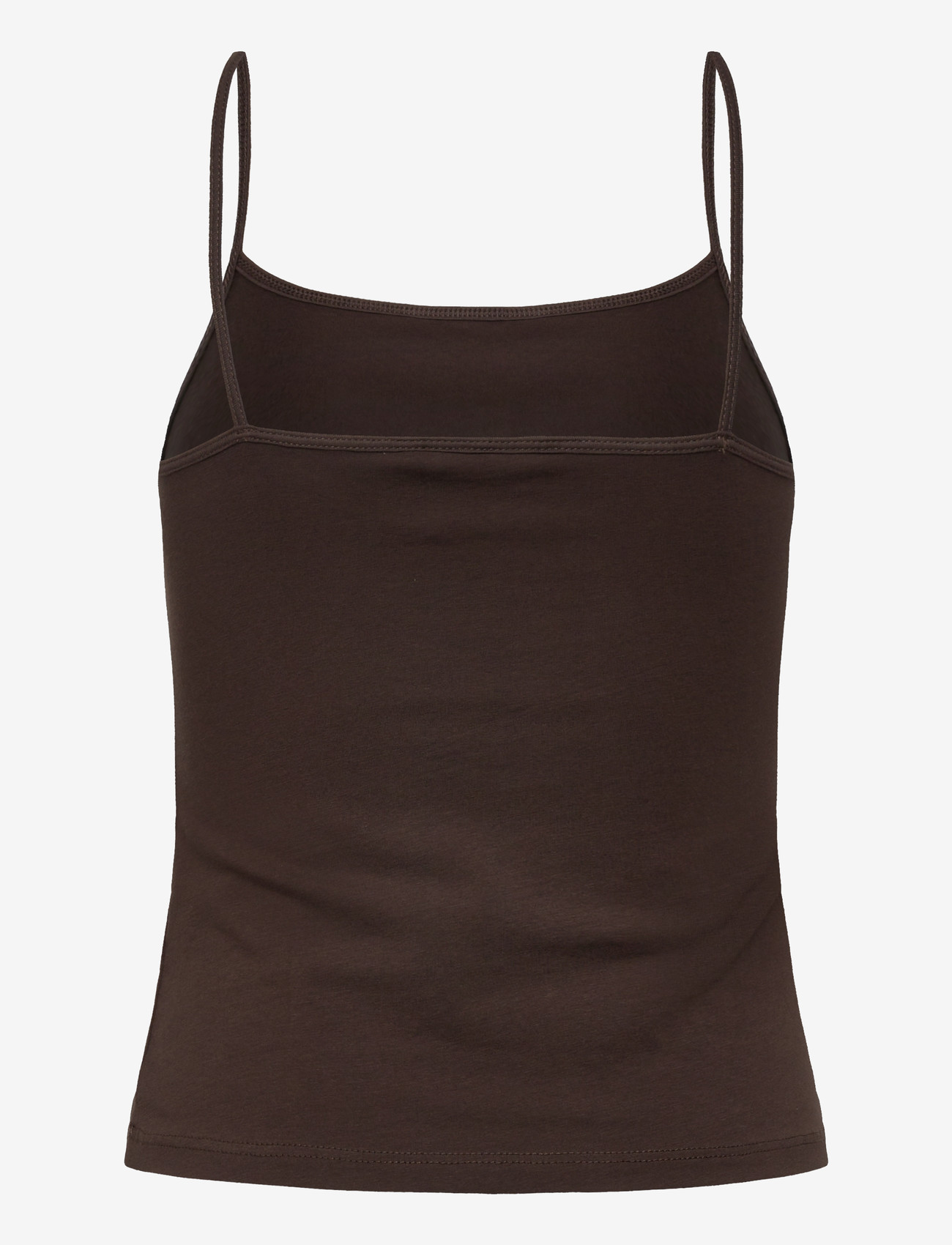 Monki - Squared strap top - linnen - brown dark - 1
