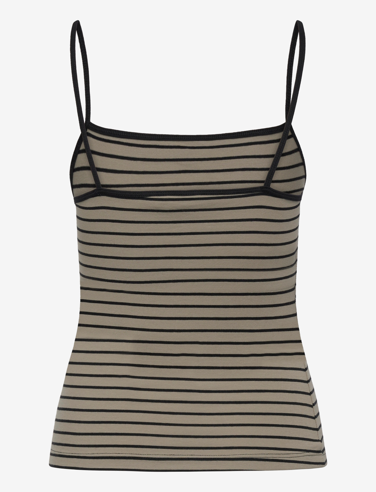 Monki - Squared strap top - linnen - khaki green dusty light - 1