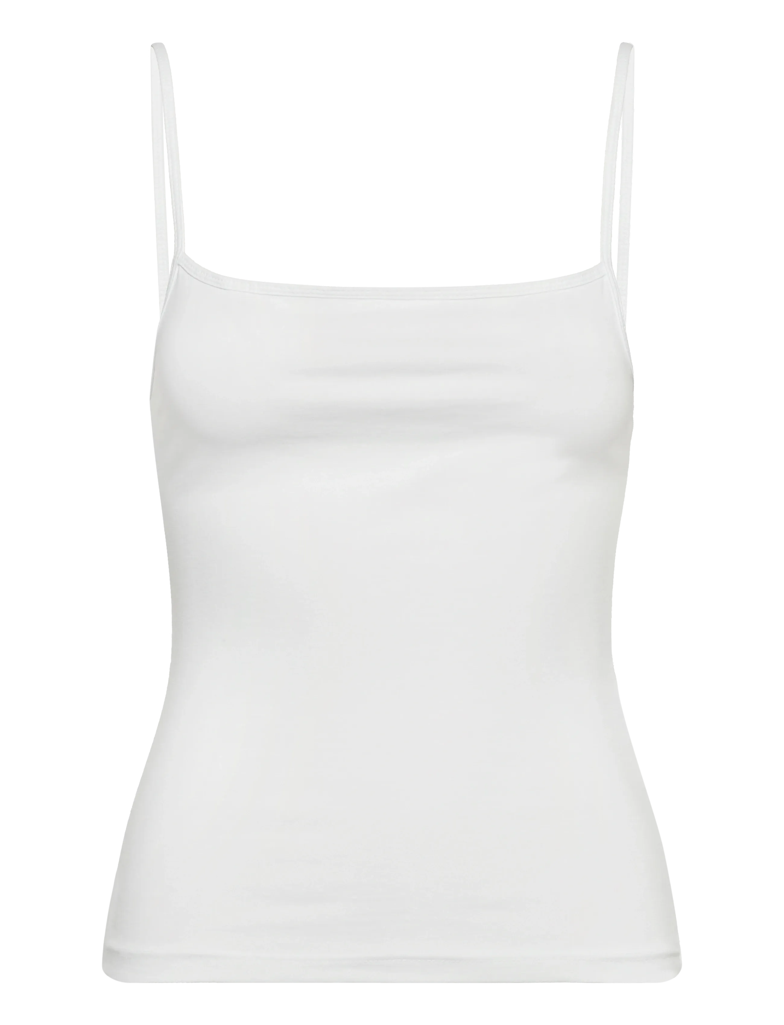Monki Squared strap top - Kleidung - WHITE LIGHT / white