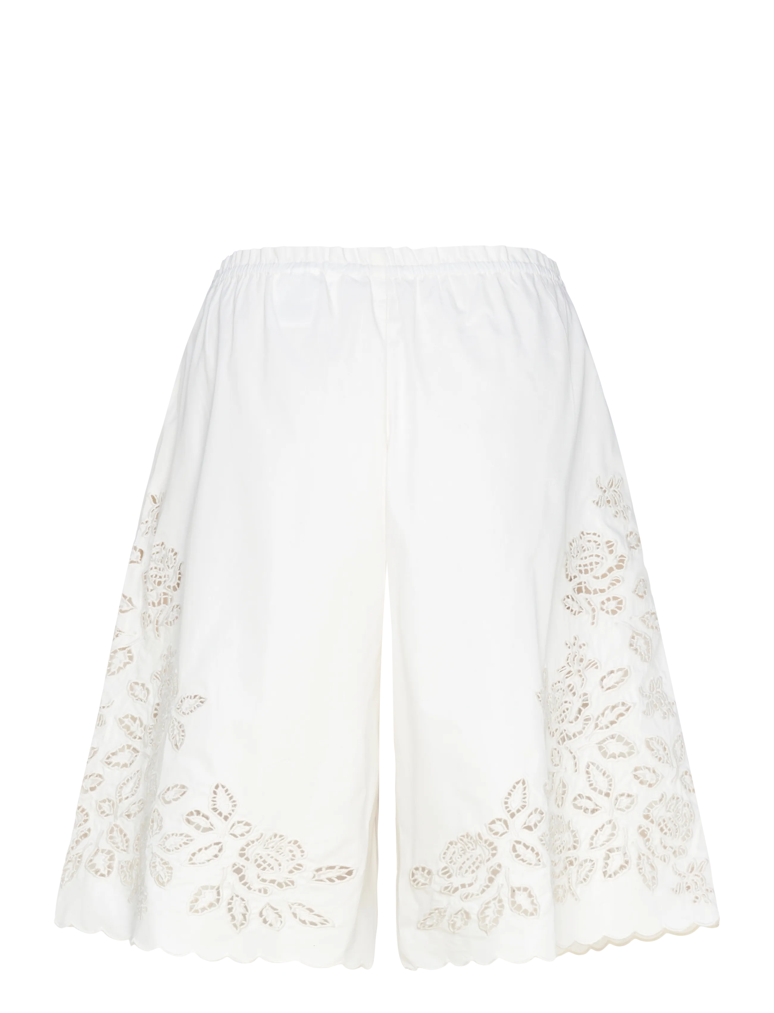 Monki - Broderi anglais jorts - casual shorts - white light - 1