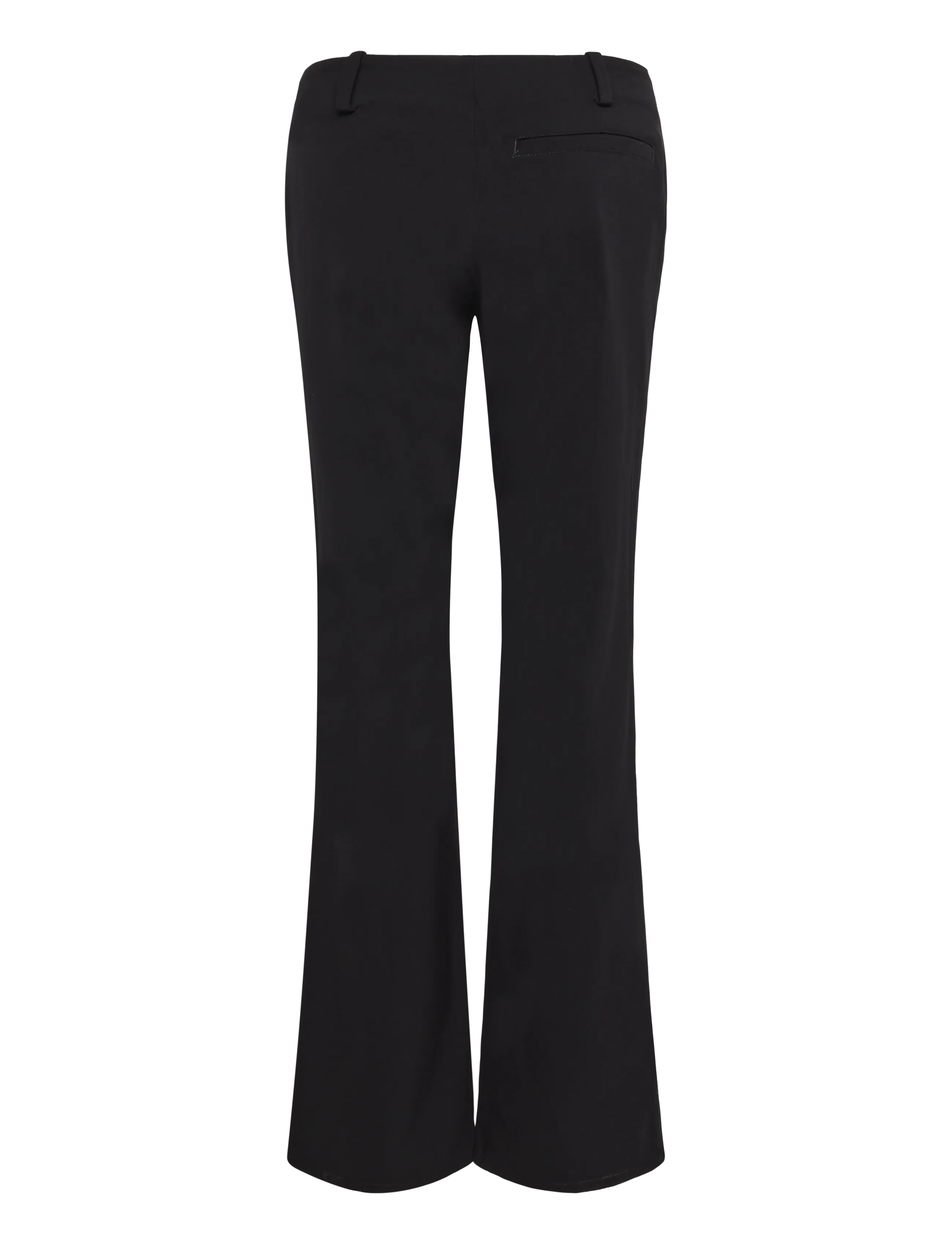 Monki - Straight Trousers - utsvängda byxor - black dark - 1