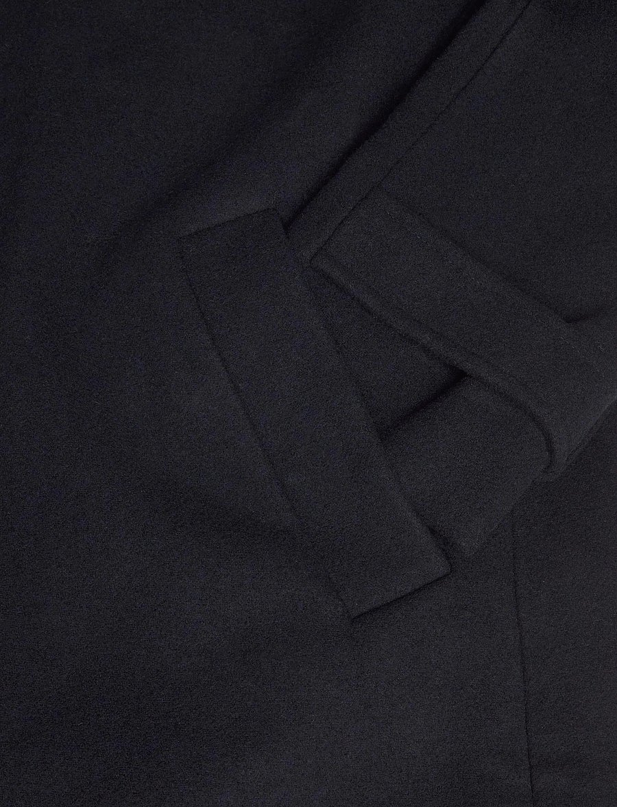 Monki - Funnel Neck Wool Coat - talvejoped - blue dark - 2