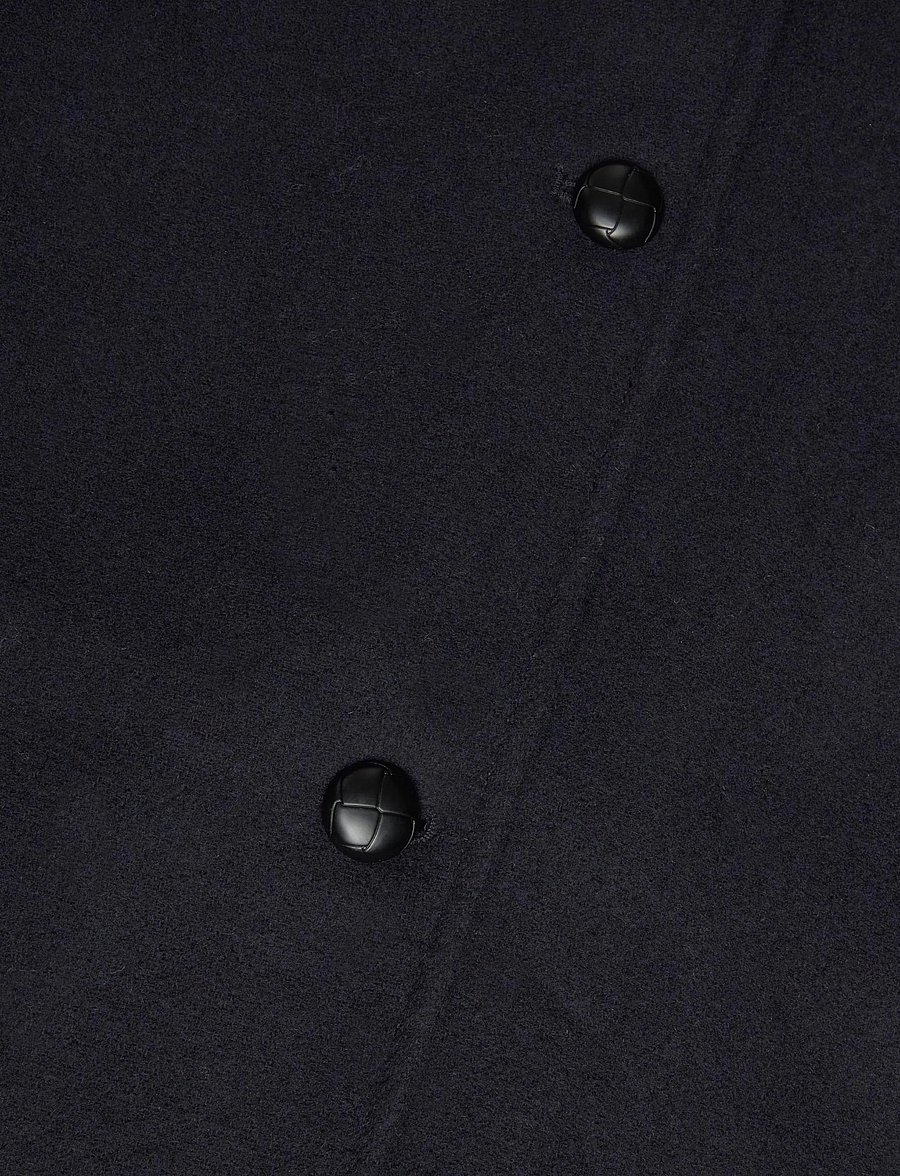 Monki - Funnel Neck Wool Coat - talvejoped - blue dark - 3