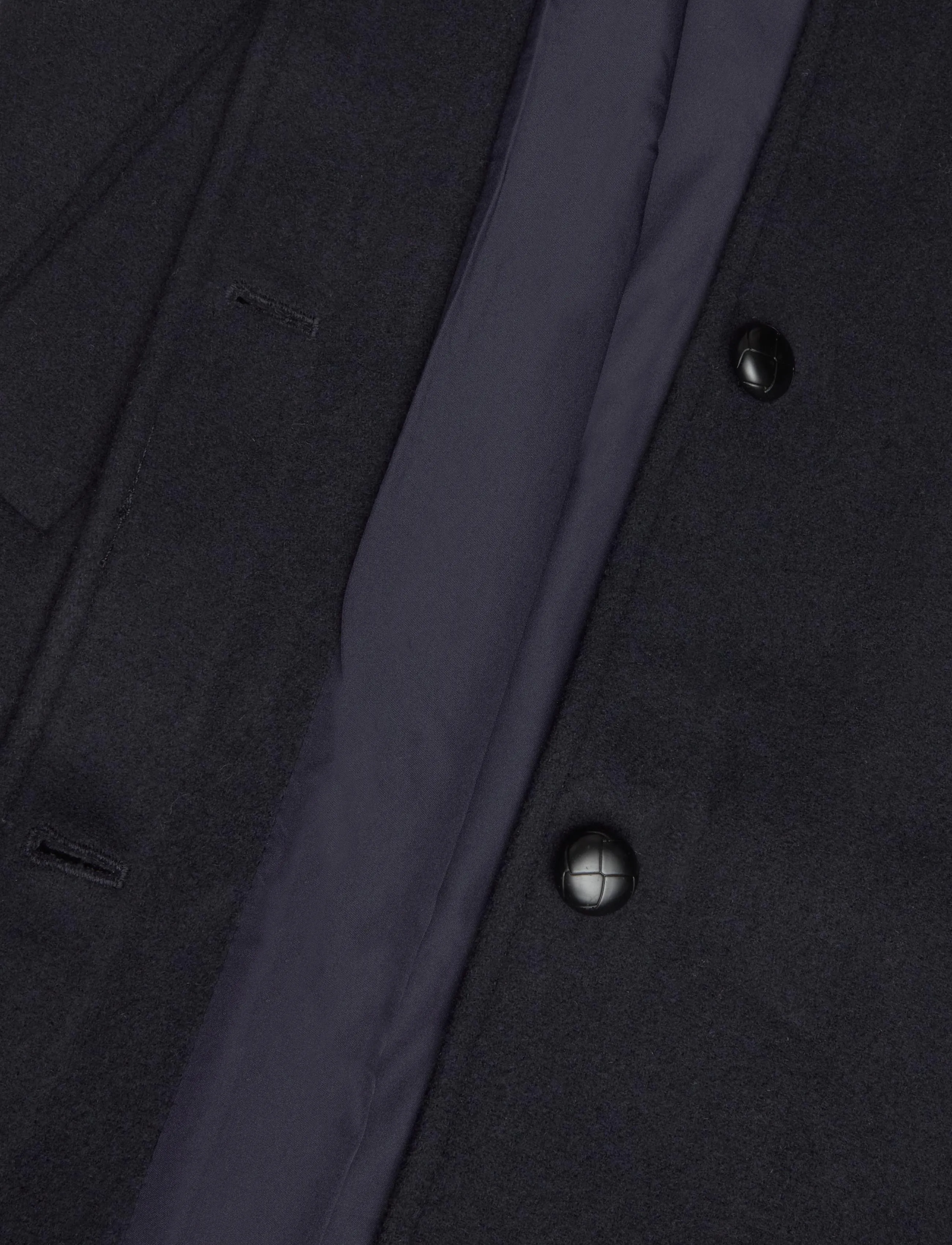 Monki - Funnel Neck Wool Coat - talvejoped - blue dark - 4