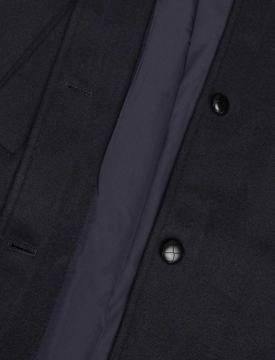 Monki - Funnel Neck Wool Coat - talvejoped - blue dark - 4