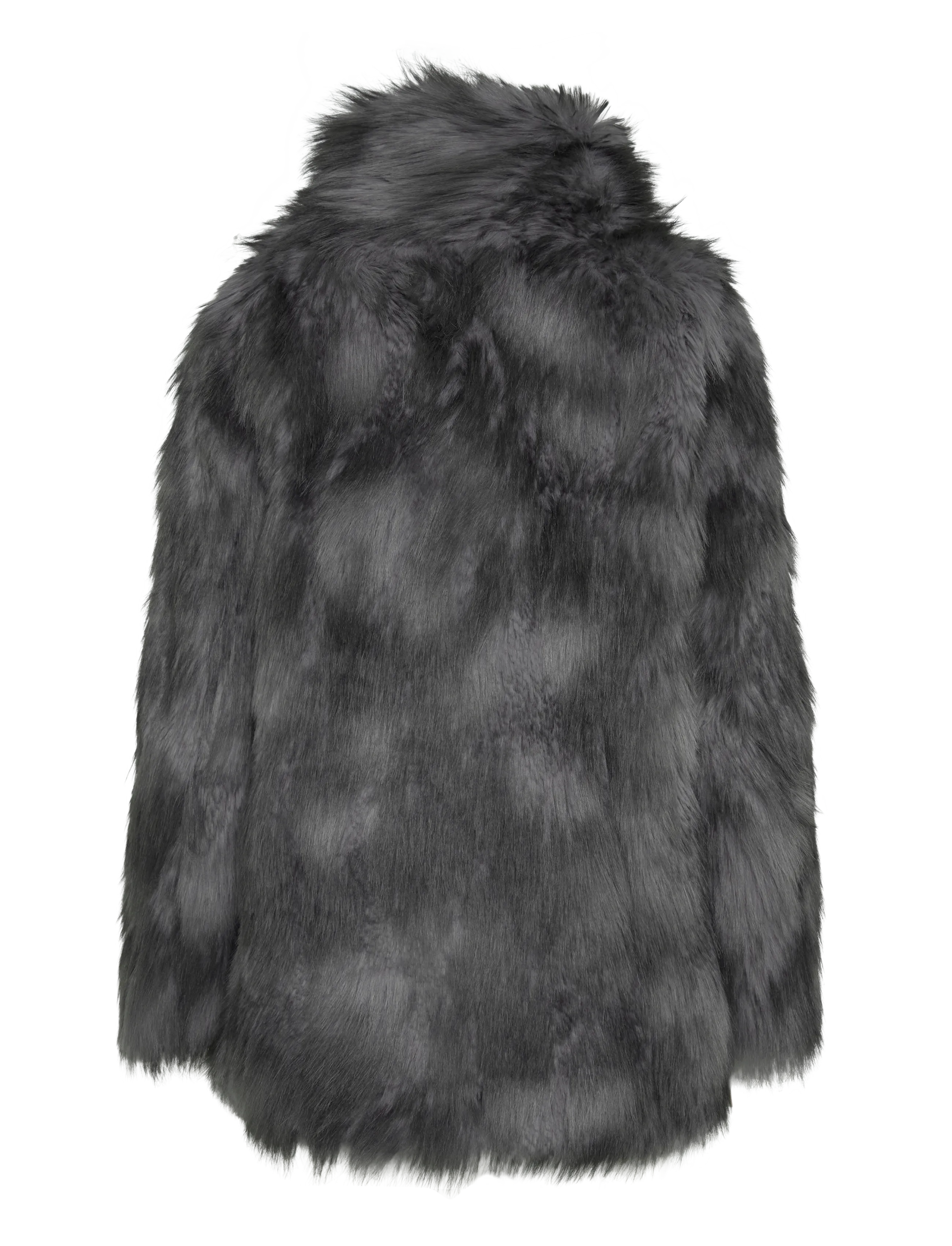Monki - Relaxed faux fur jacket - kunstkarusnahk - grey dark - 1