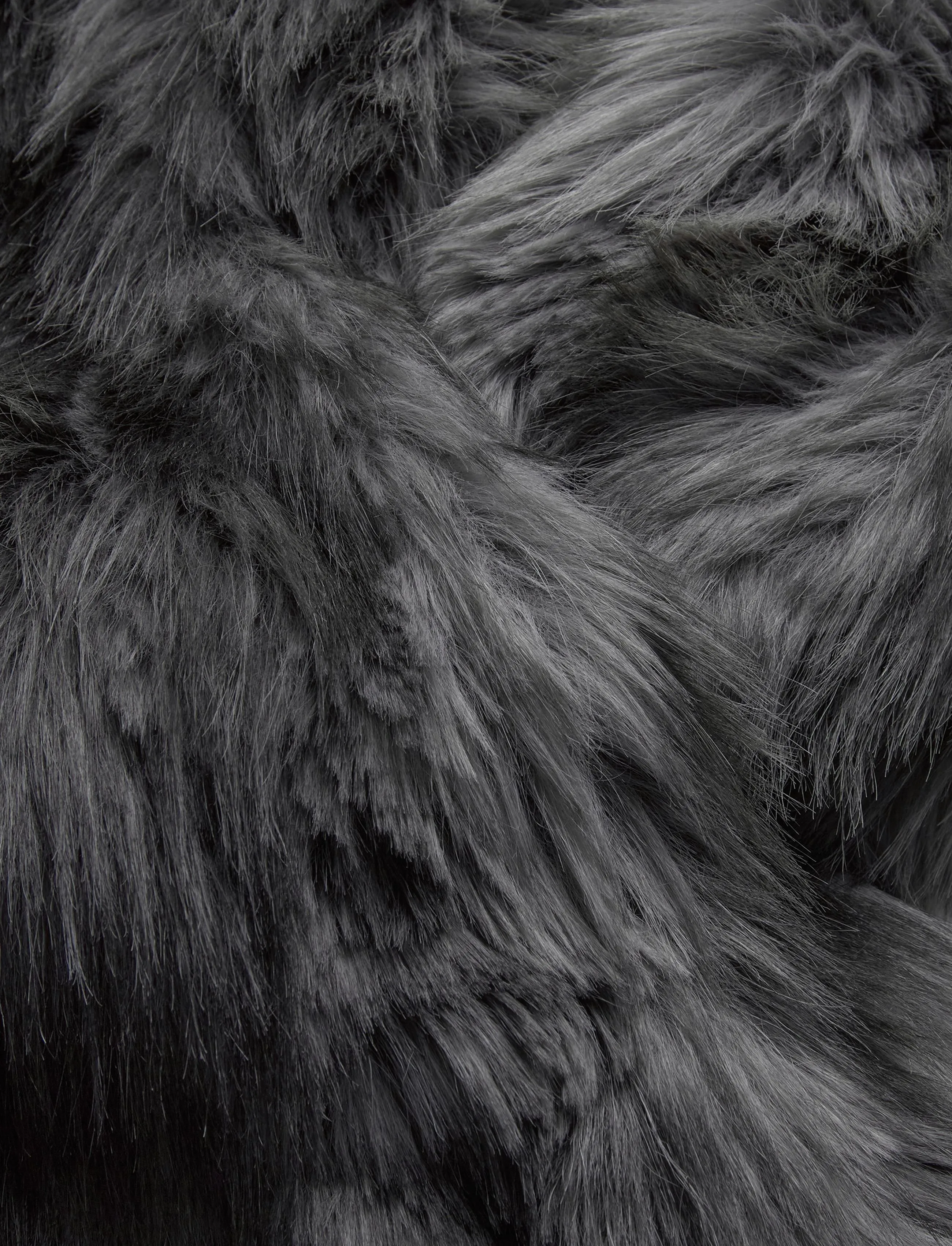 Monki - Relaxed faux fur jacket - kunstkarusnahk - grey dark - 3