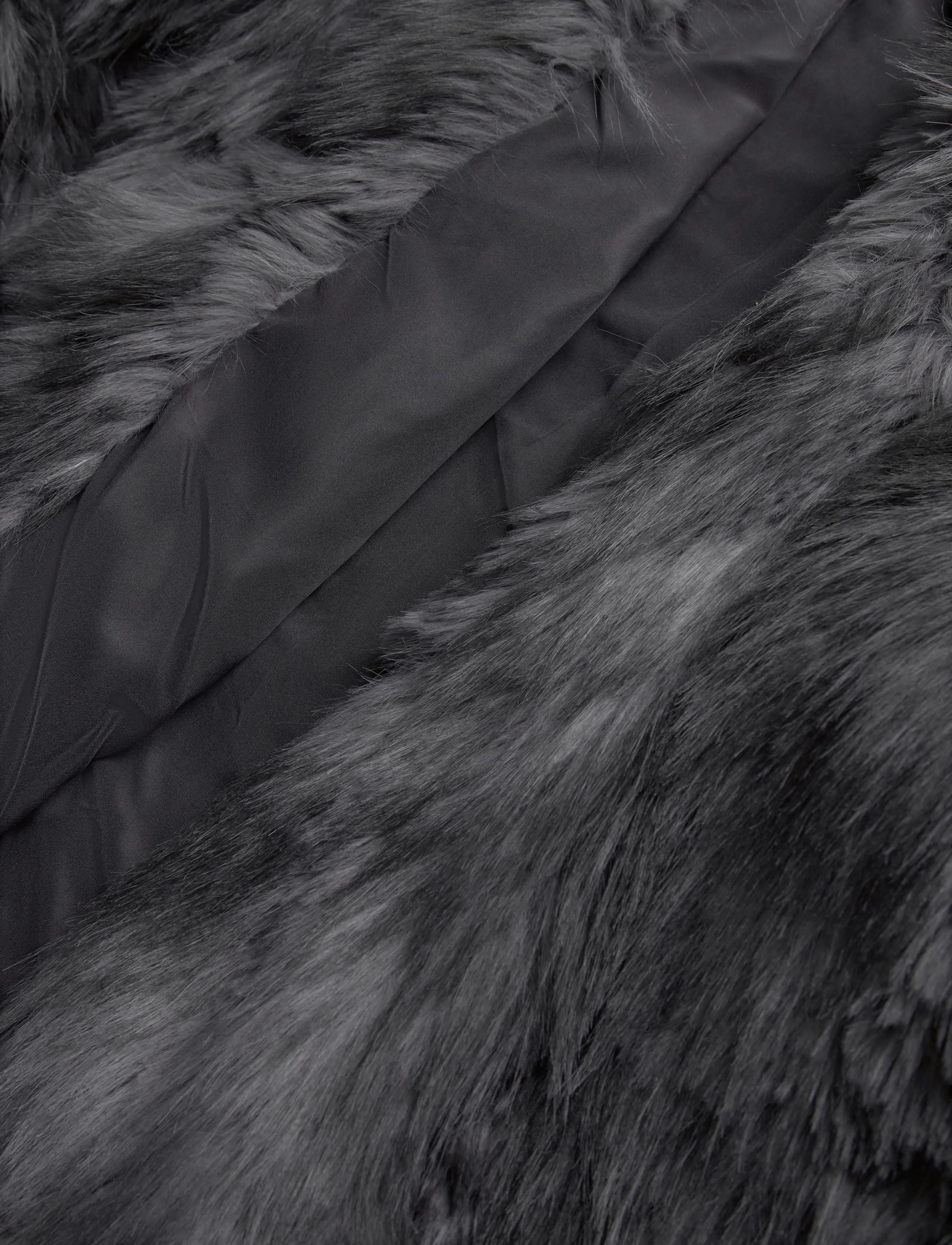 Monki - Relaxed faux fur jacket - kunstkarusnahk - grey dark - 4