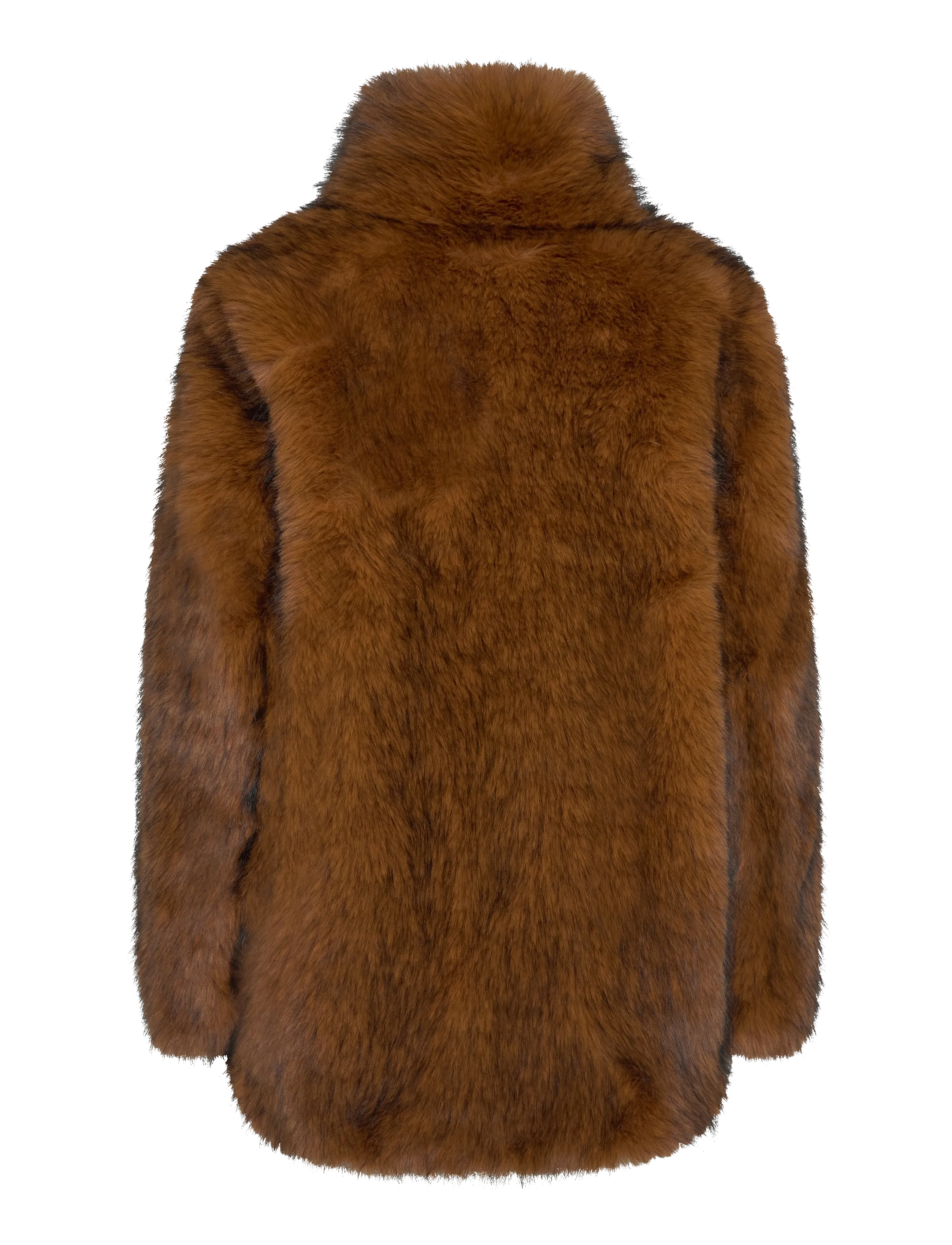 Monki - Relaxed faux fur jacket - faux fur - orange dark - 1