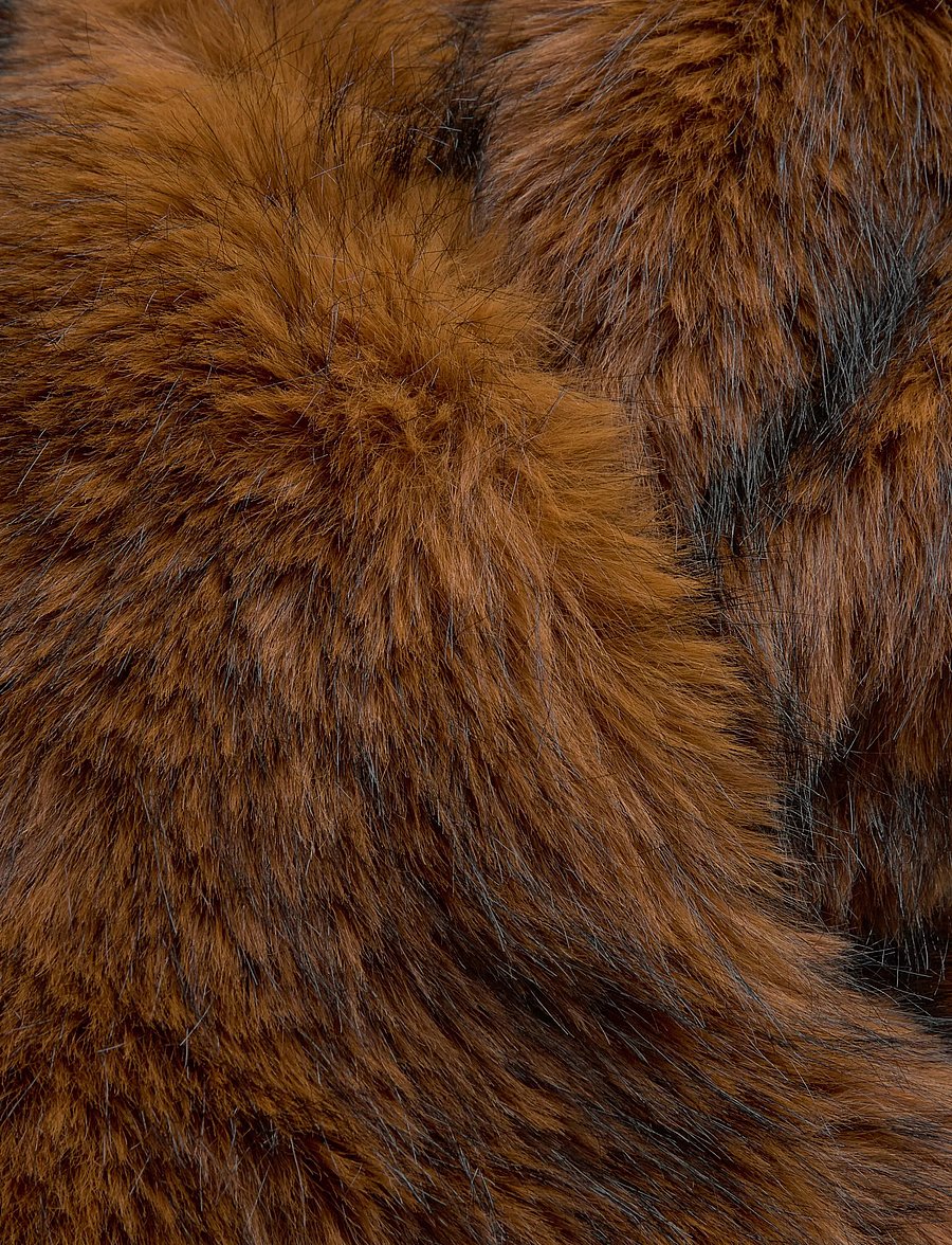 Monki - Relaxed faux fur jacket - faux fur jakker - orange dark - 3