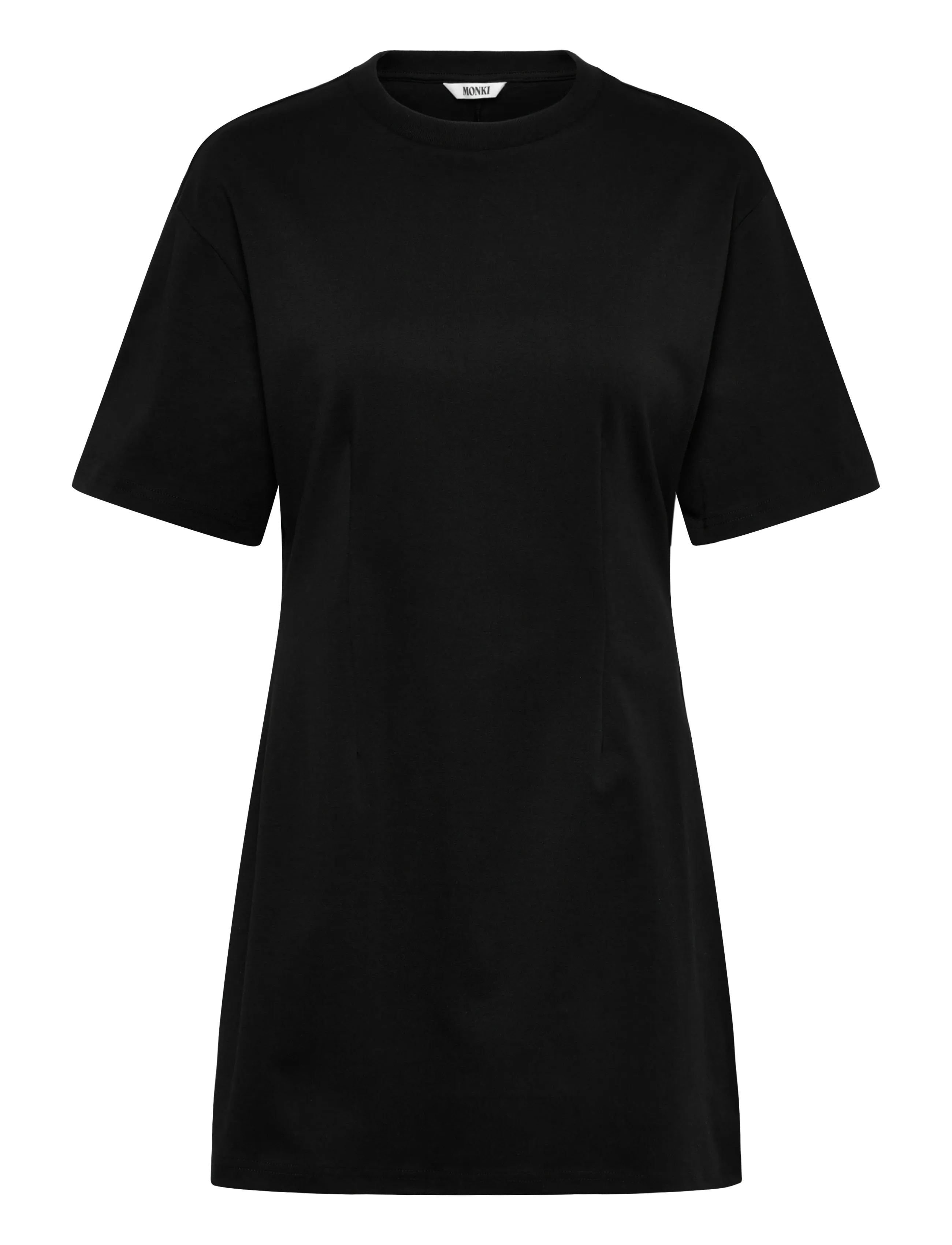 Monki Waisted T-Shirt Dress - App deal - BLACK DARK / black
