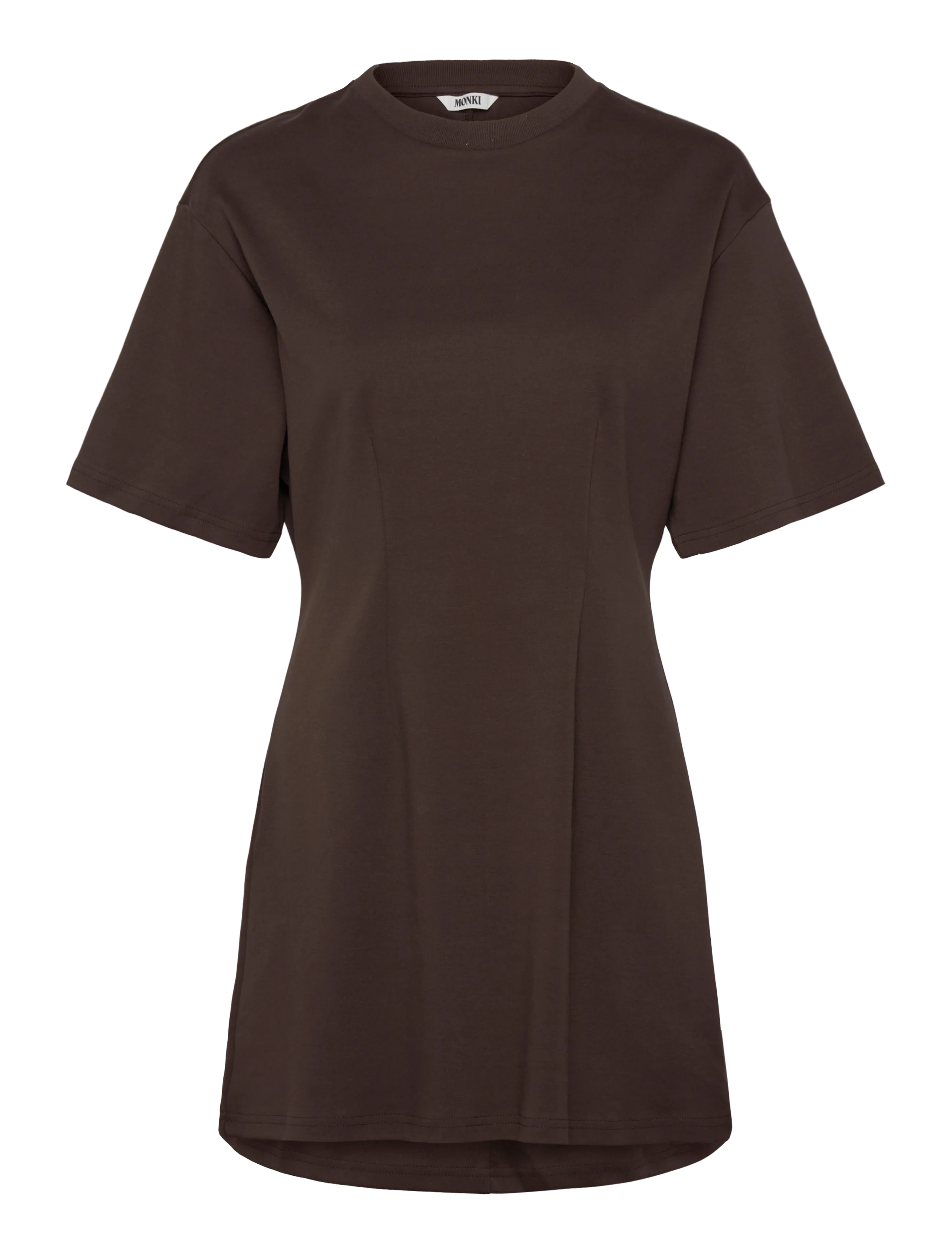 Monki Waisted T-shirt dress - Kleider - BROWN DARK / brown