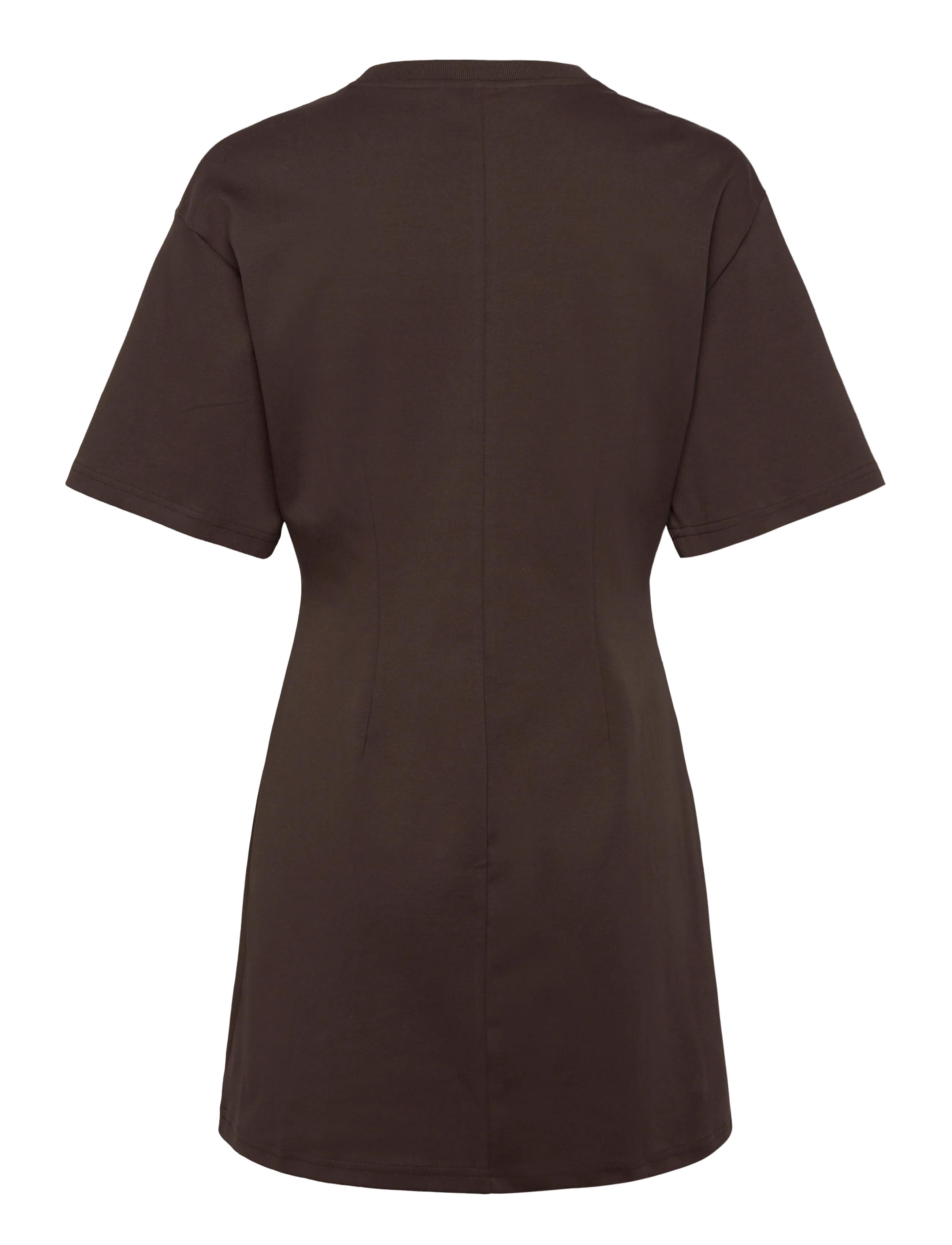 Monki - Waisted T-Shirt Dress - vabaaja kleidid - brown dark - 1