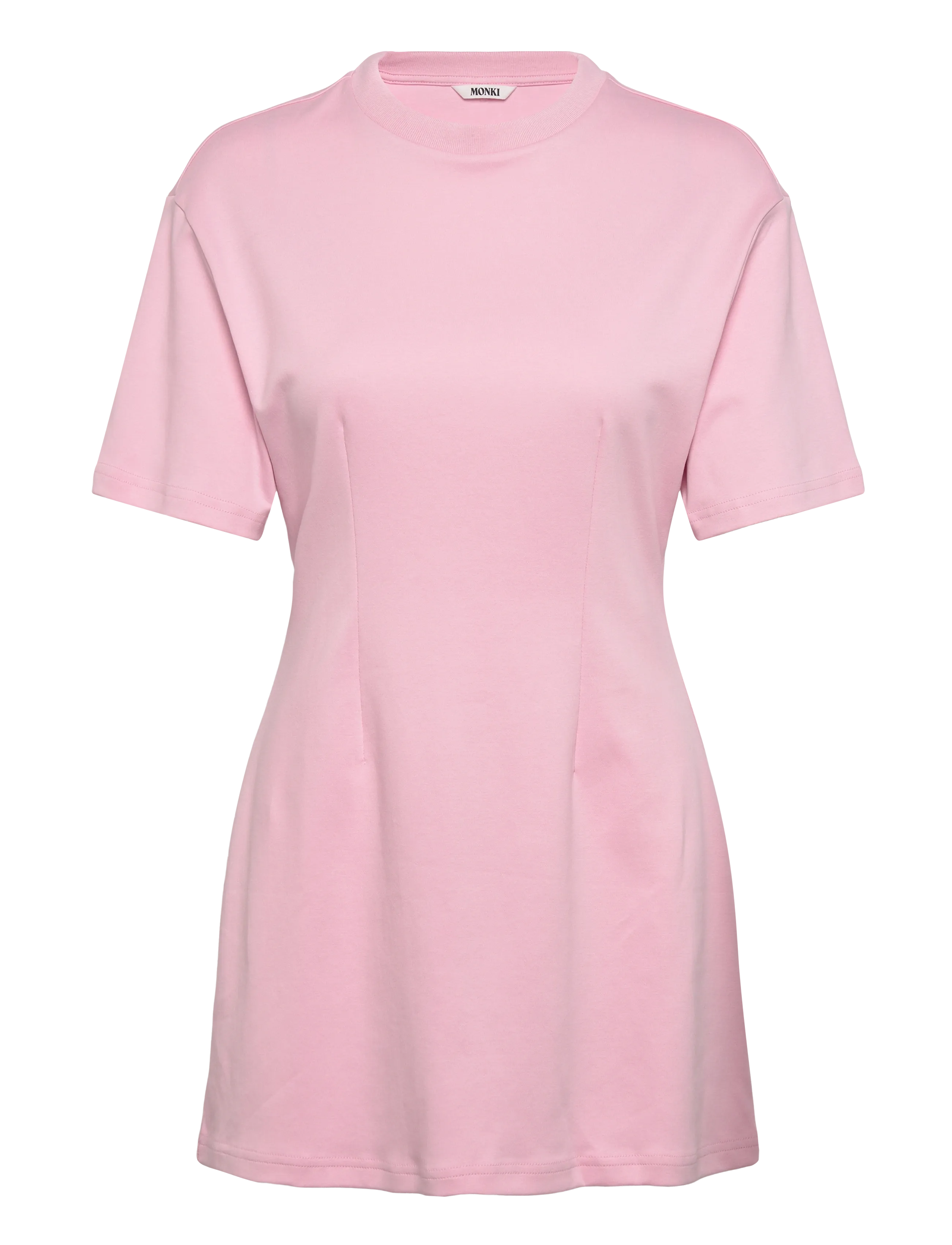 Monki Waisted T-shirt dress - T-shirtklänningar - PINK LIGHT / pink/rose
