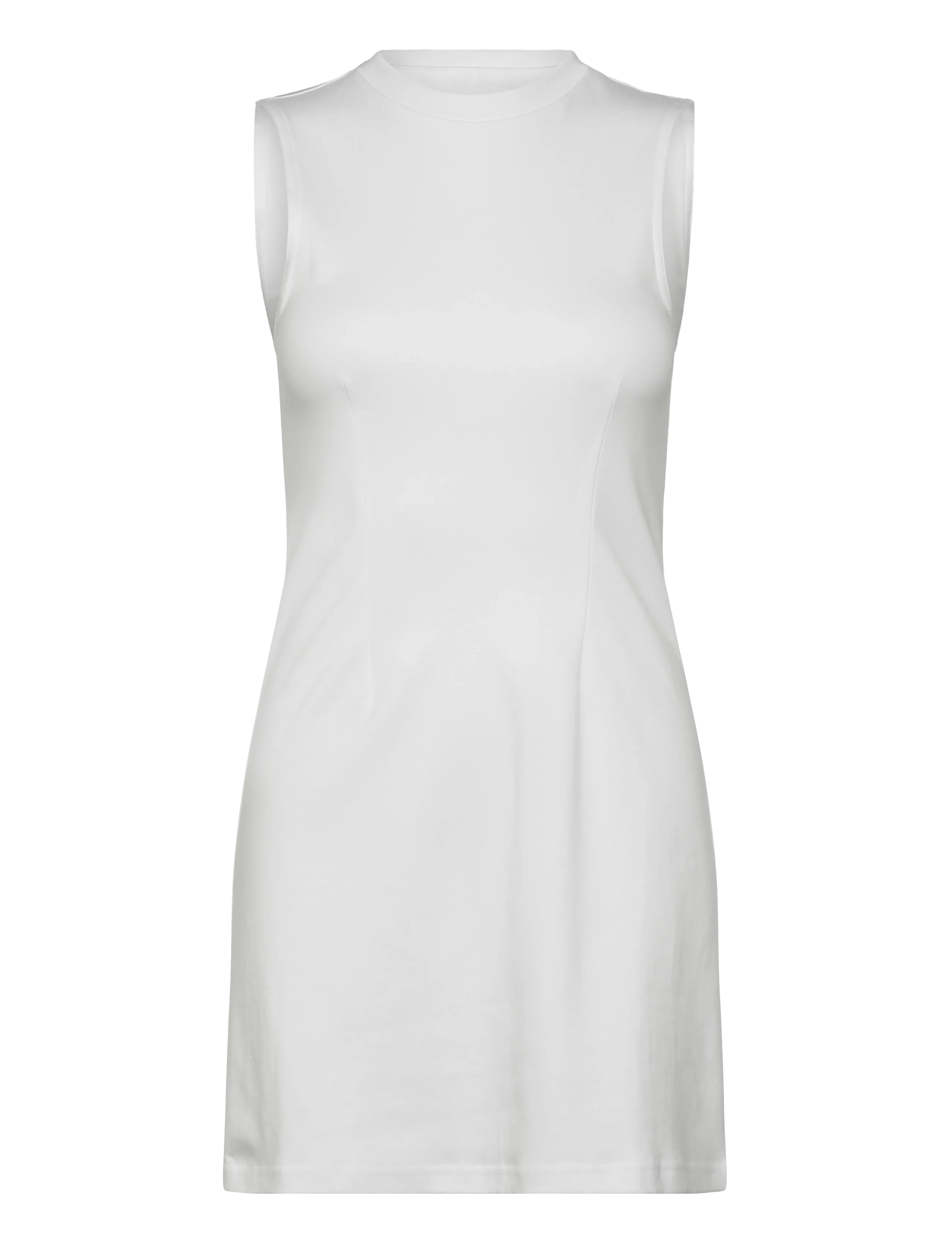 Monki Waisted sleeveless dress - T-shirtklänningar - WHITE LIGHT / white