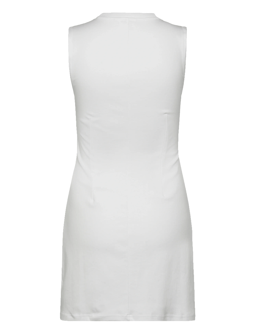 Monki - Waisted sleeveless dress - t-shirt dresses - white light - 1