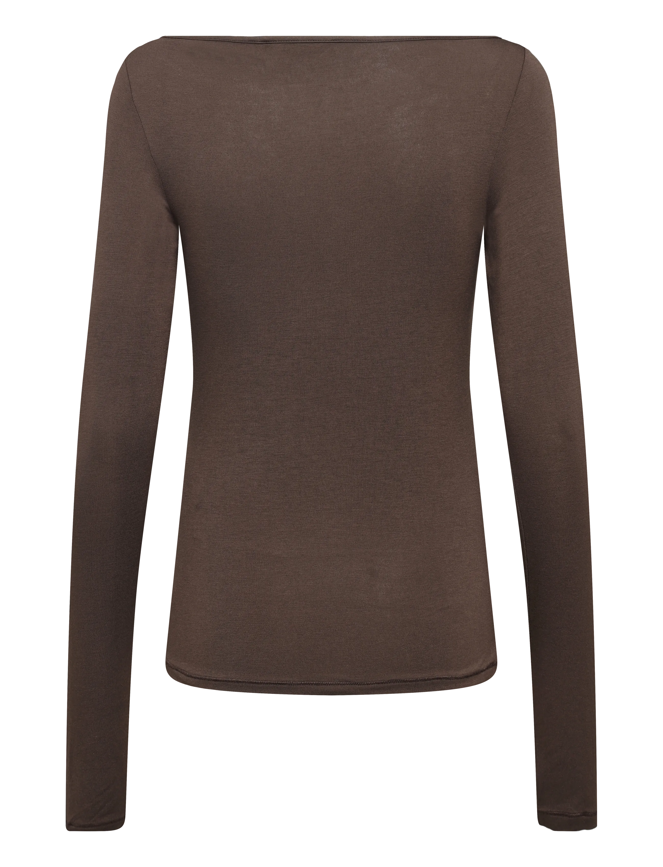 Monki - Sheer Boatneck LS - langærmede toppe - brown dark - 1