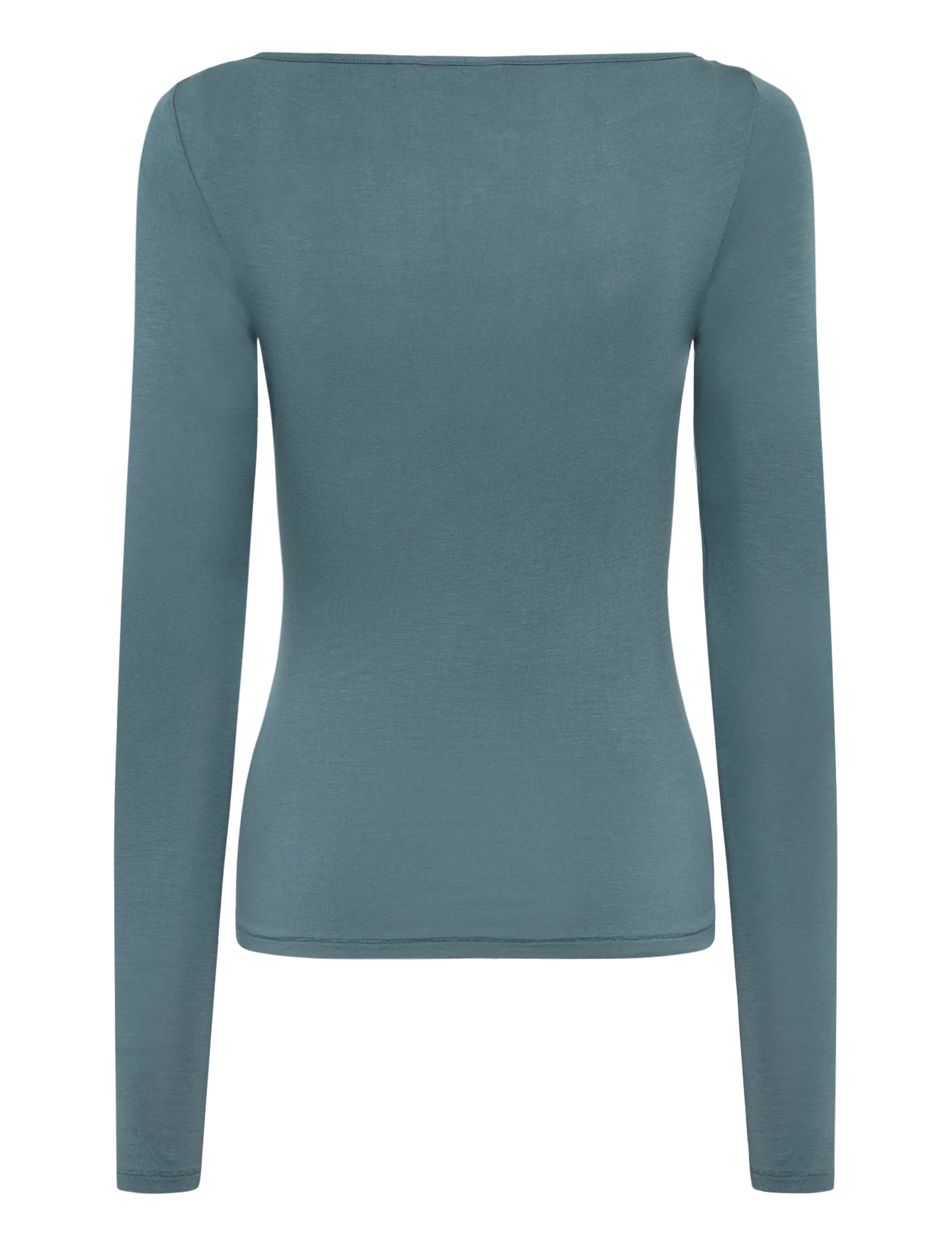 Monki - Sheer Boatneck Long-sleeve - langärmlige tops - grey dark - 1