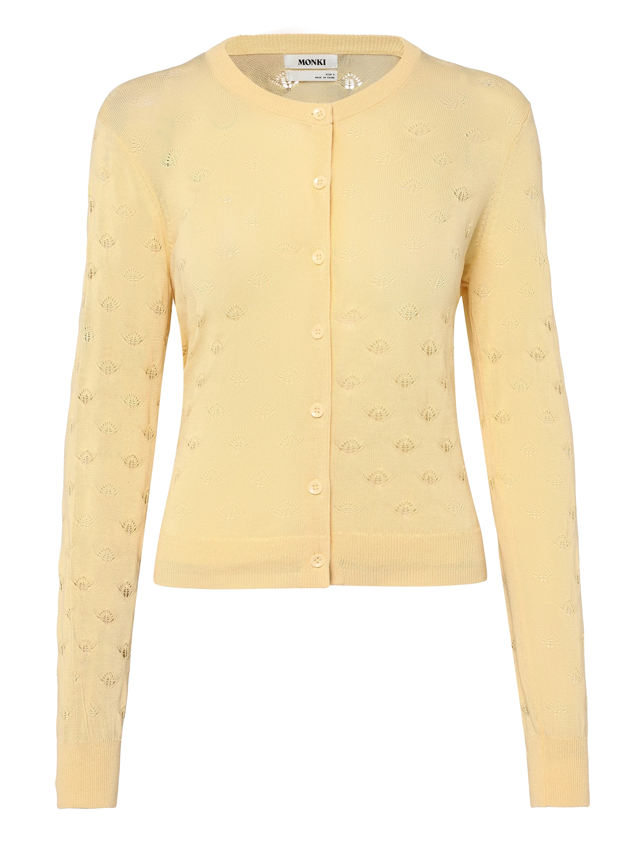 Monki Pointelle Cardigan - Kardiganid - YELLOW DUSTY LIGHT / yellow