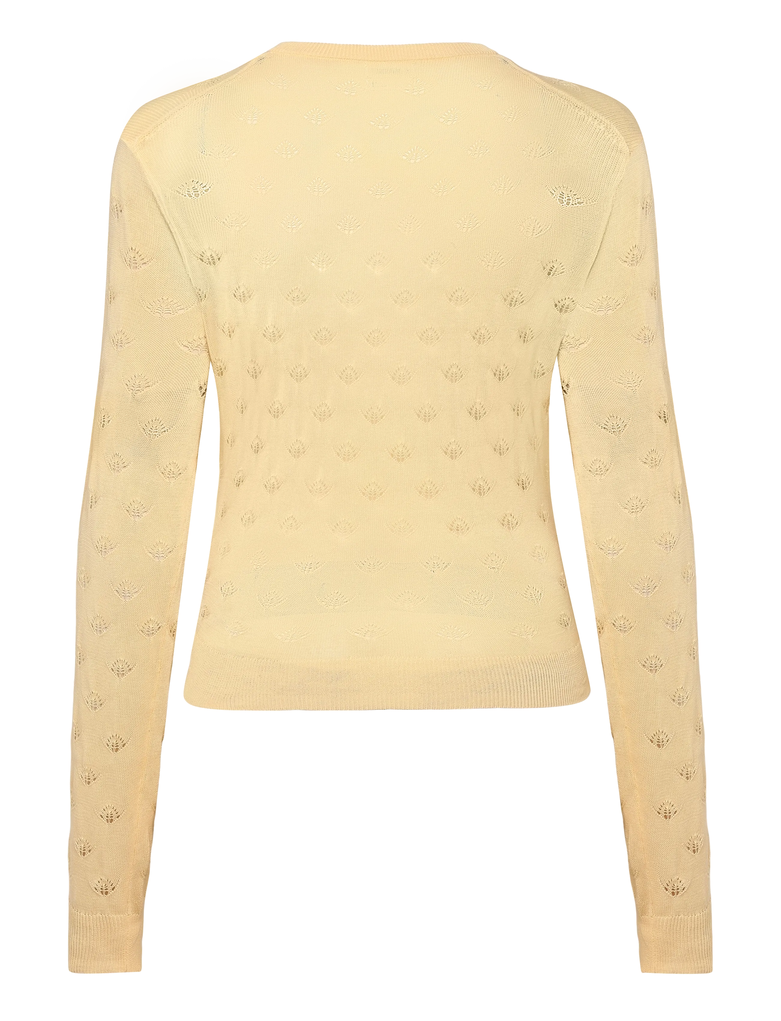 Monki - Pointelle Cardigan - yellow dusty light - 1