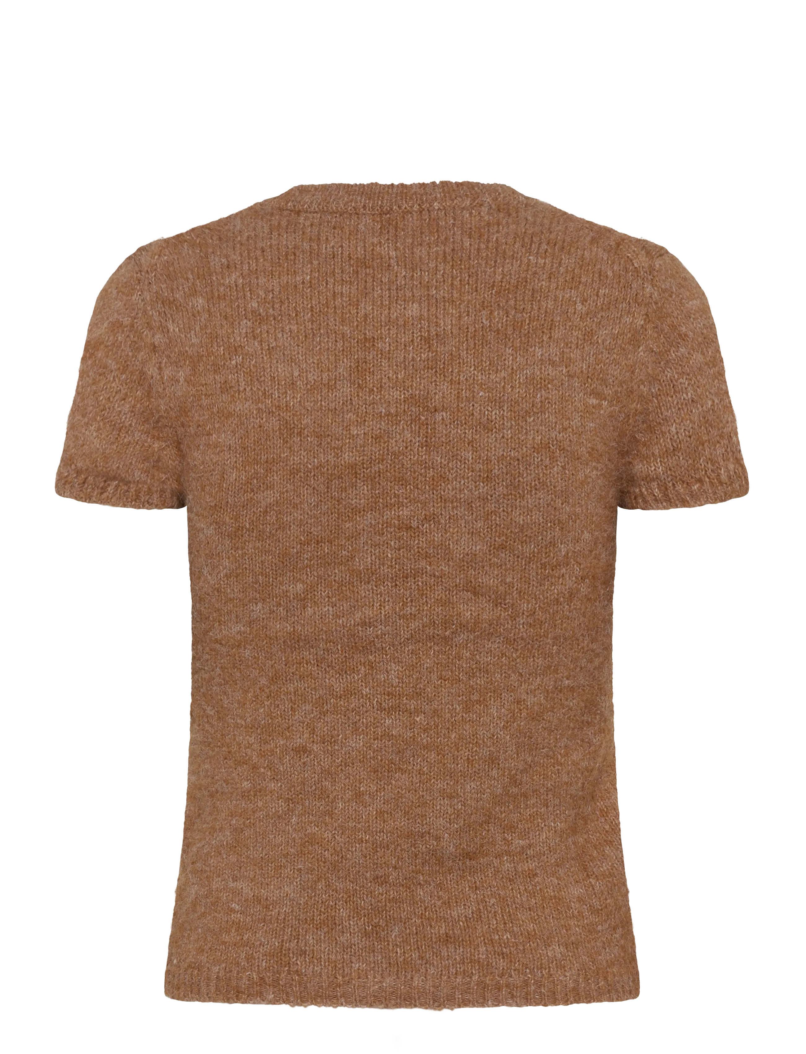 Monki - Knitted short-sleeved cardigan - koftor - brown medium dusty - 1