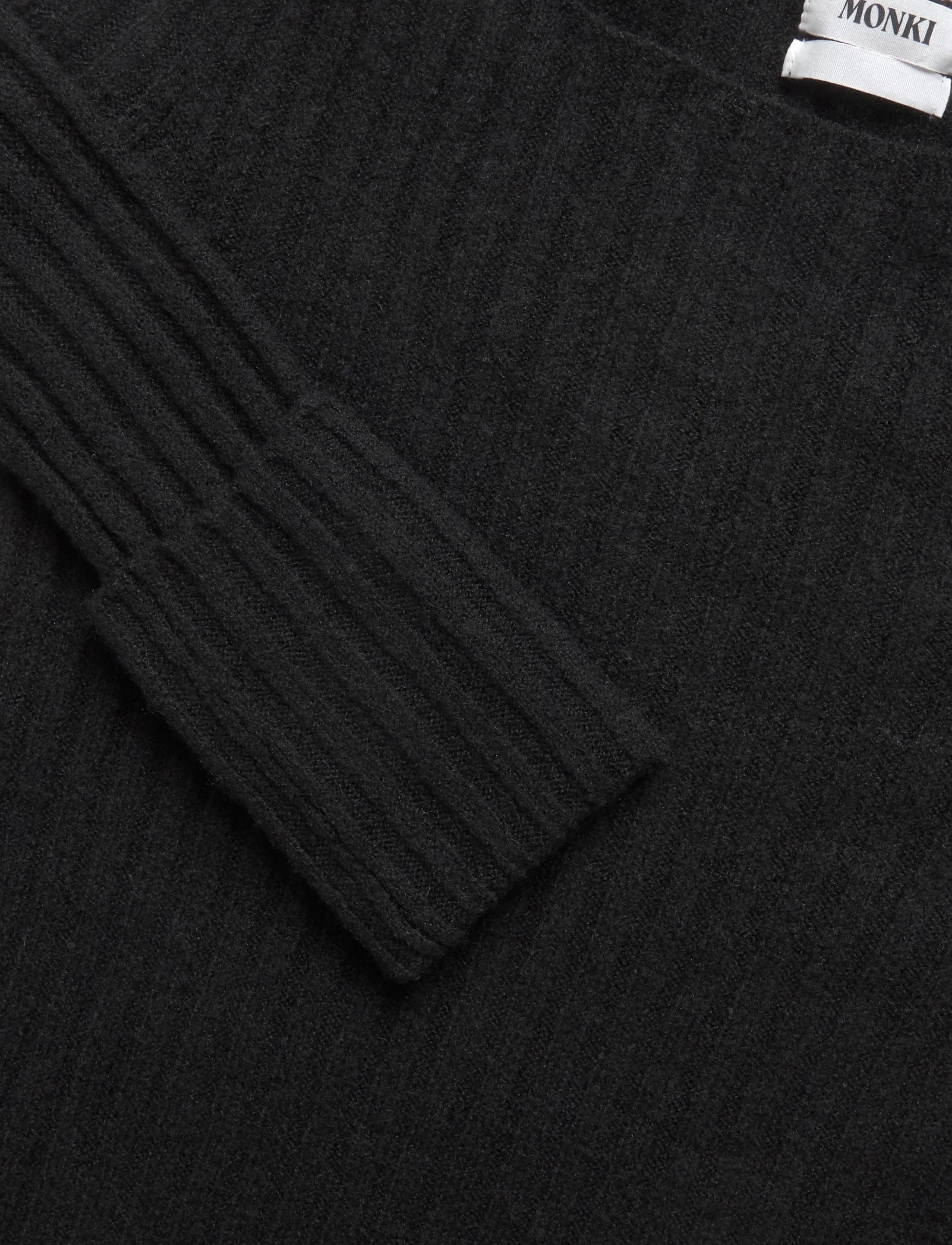 Monki - Knitted ribbed sweater - kampsunid - black dark - 2