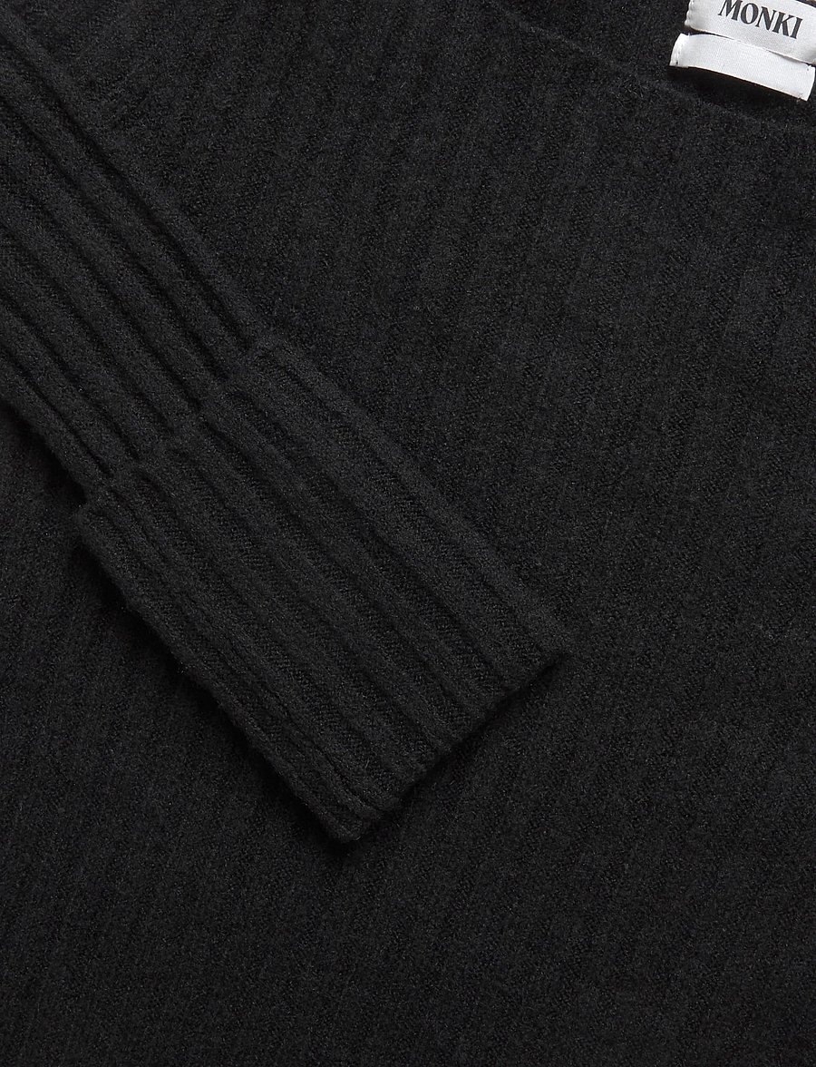 Monki - Knitted ribbed sweater - kampsunid - black dark - 2