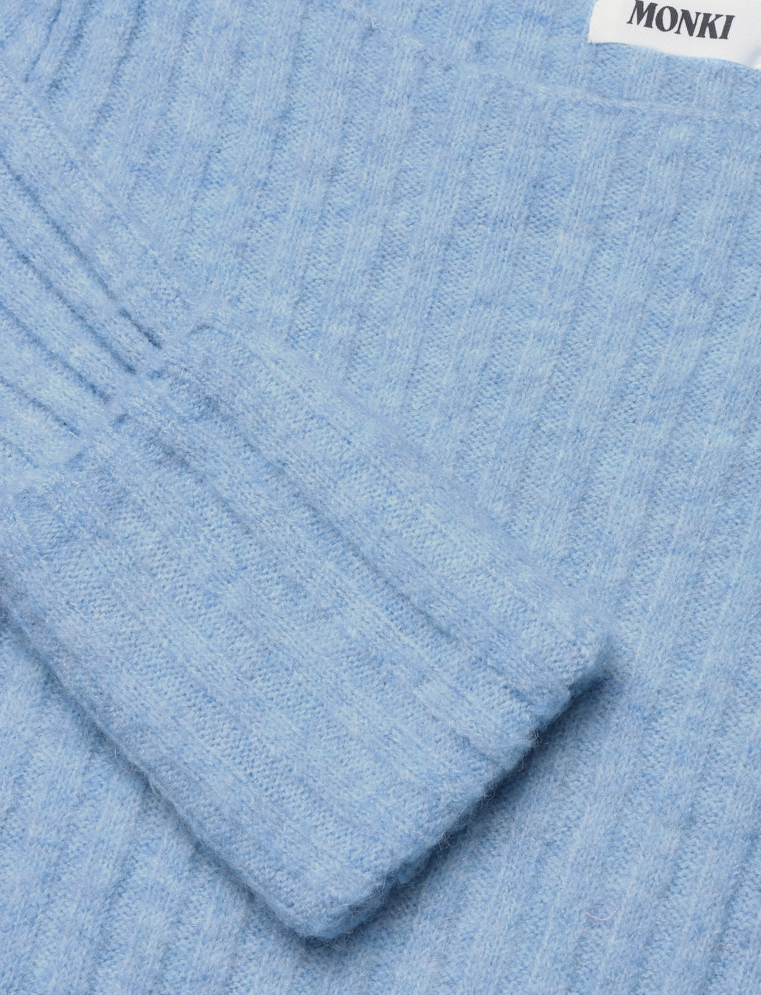 Monki - Knitted ribbed sweater - pullover - blue dusty light - 2