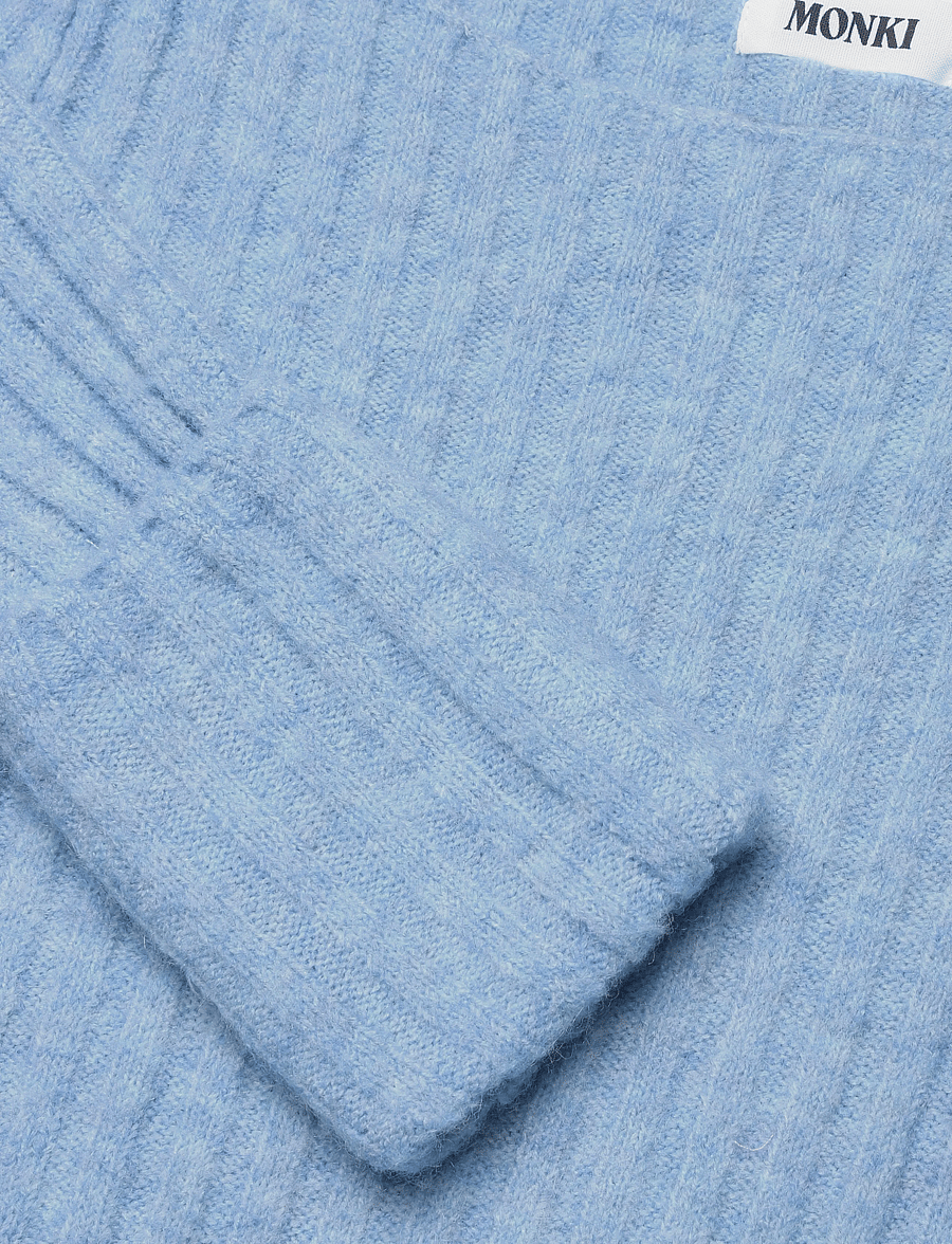 Monki - Knitted ribbed sweater - pullover - blue dusty light - 2