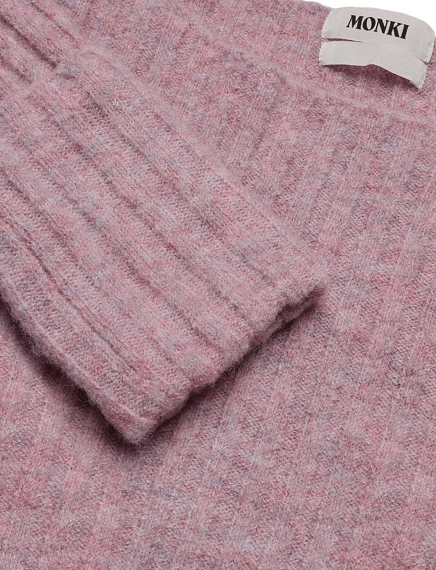 Monki - Knitted ribbed sweater - striktrøjer - pink dusty light - 2