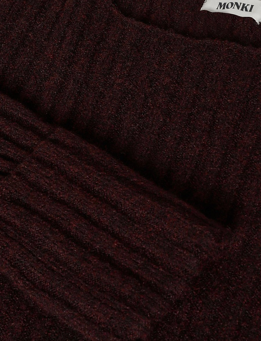 Monki - Knitted Rib Sweater - kampsunid - red dark - 2